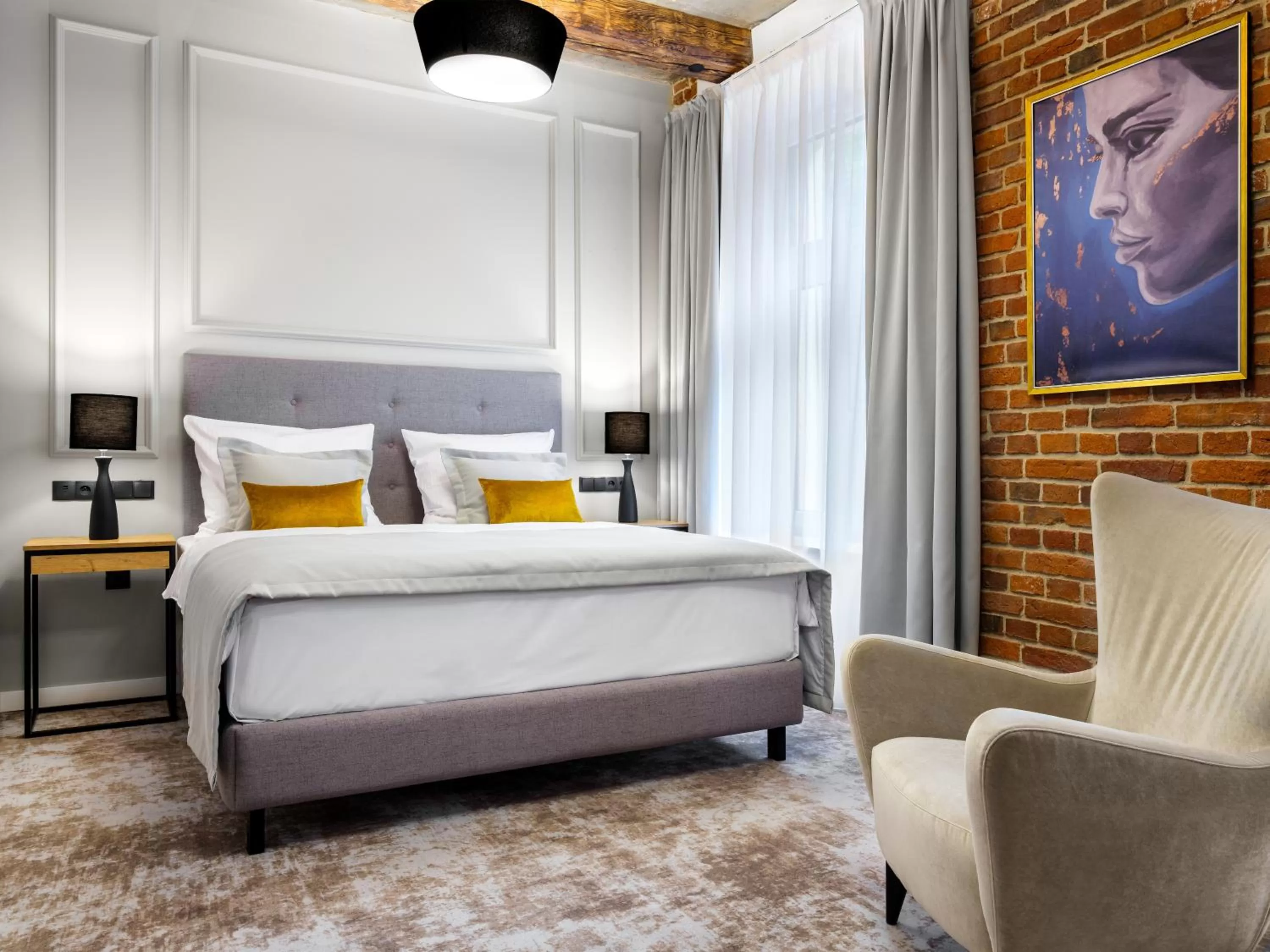 Bed in Hotel Wawel Queen