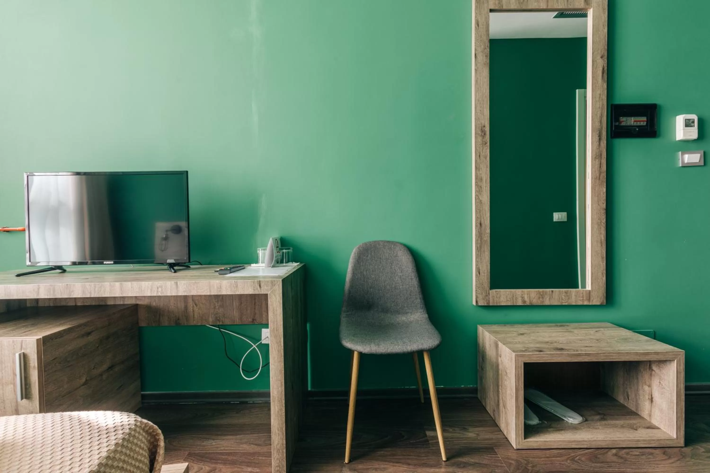 Communal lounge/ TV room in Arc Hotel Tirana