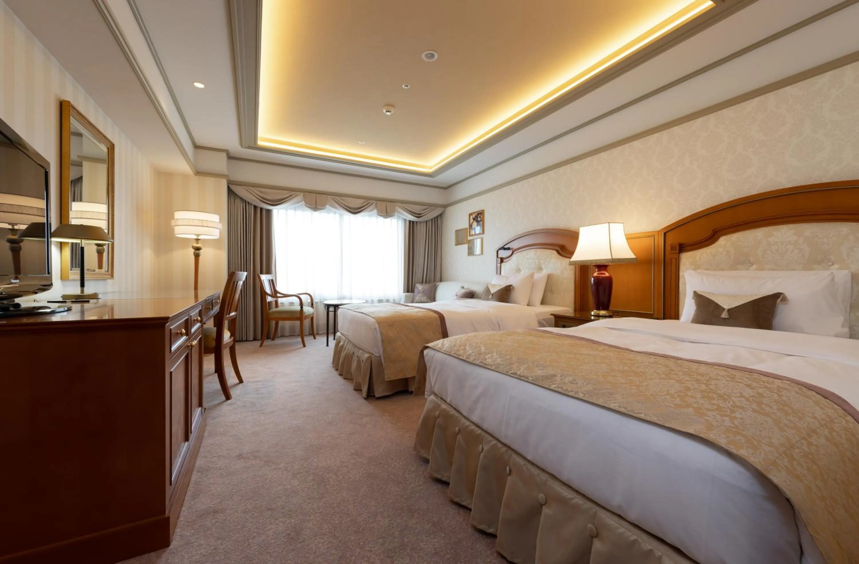 Bed in Hotel Nikko Princess Kyoto