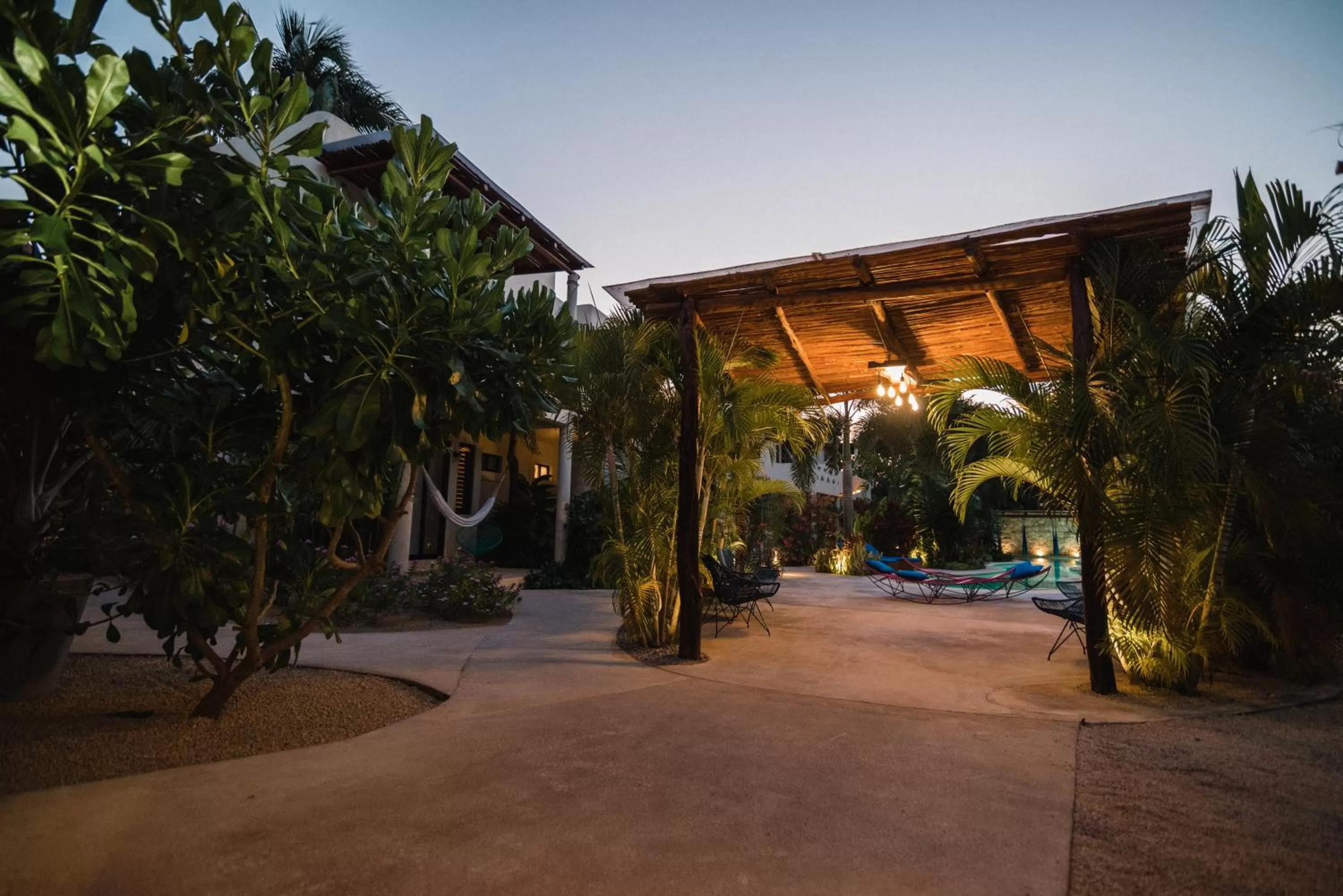 Garden in Blue Palm Bacalar