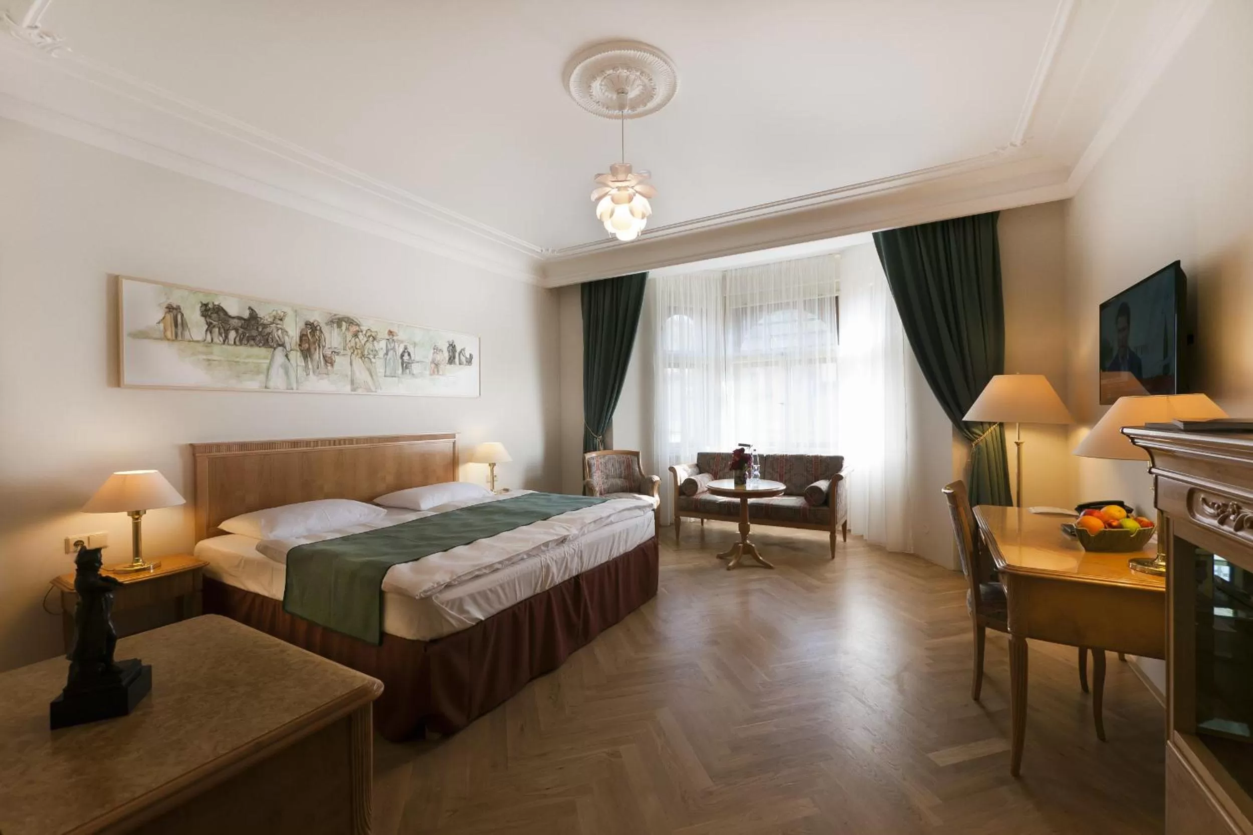 Bedroom, Bed in Grandhotel Ambassador Národní Dům