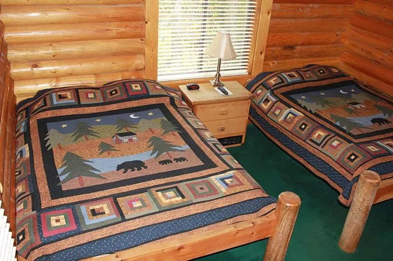Bed in Teton Valley Cabins