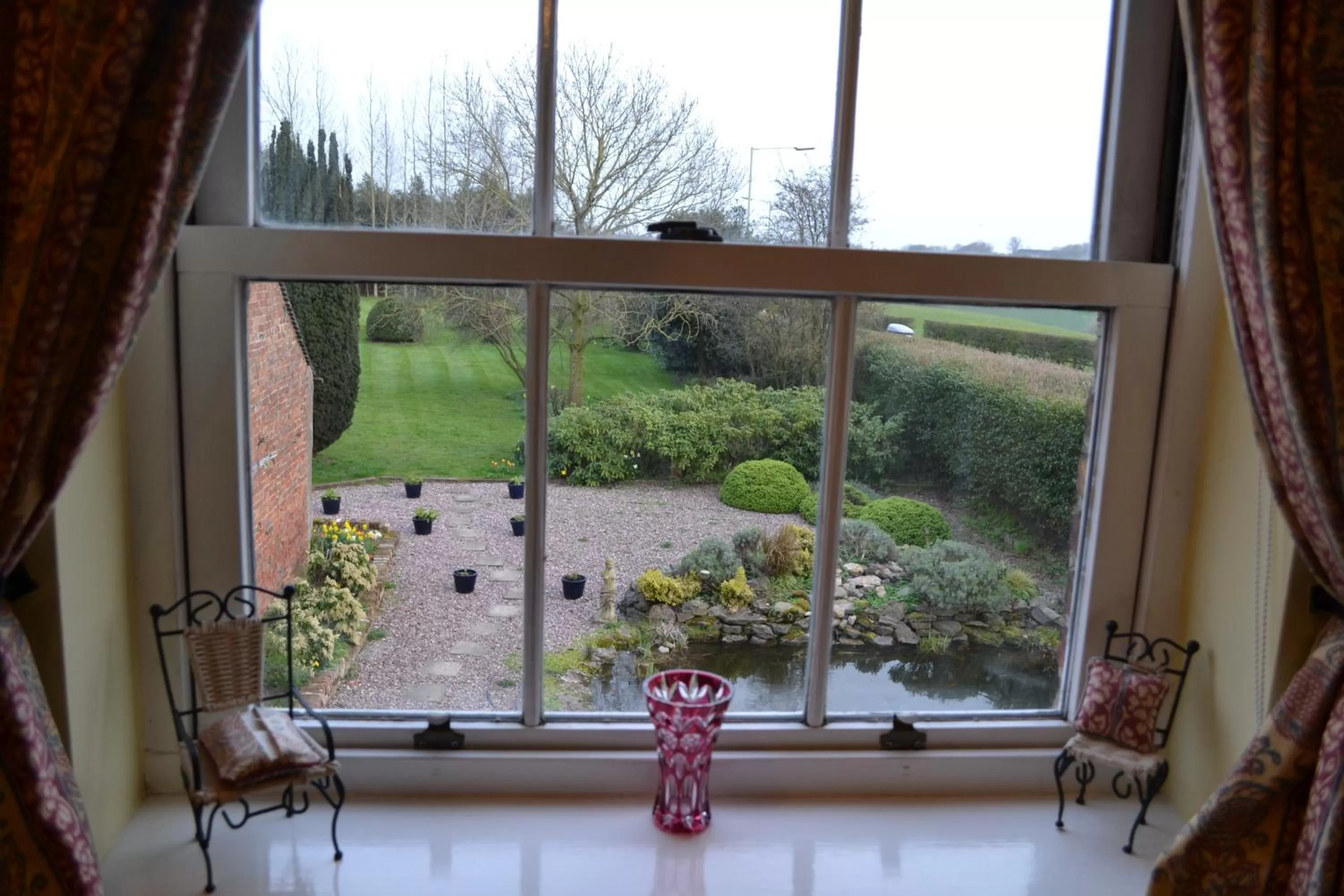 Garden view in Ternhill Farm House - 5 Star Guest Accommodation with optional award winning breakfast
