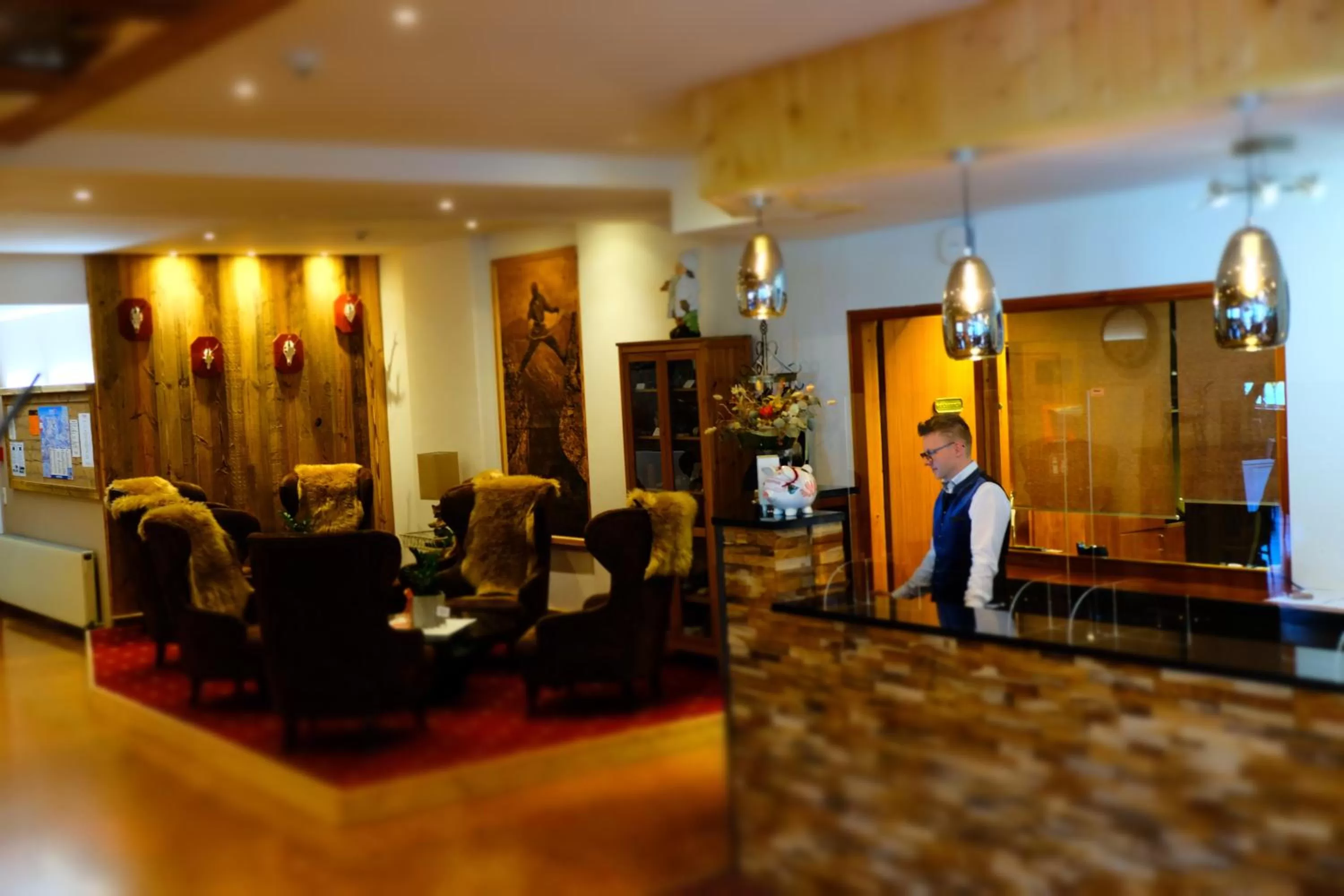 Lobby or reception in Vitalhotel Gosau