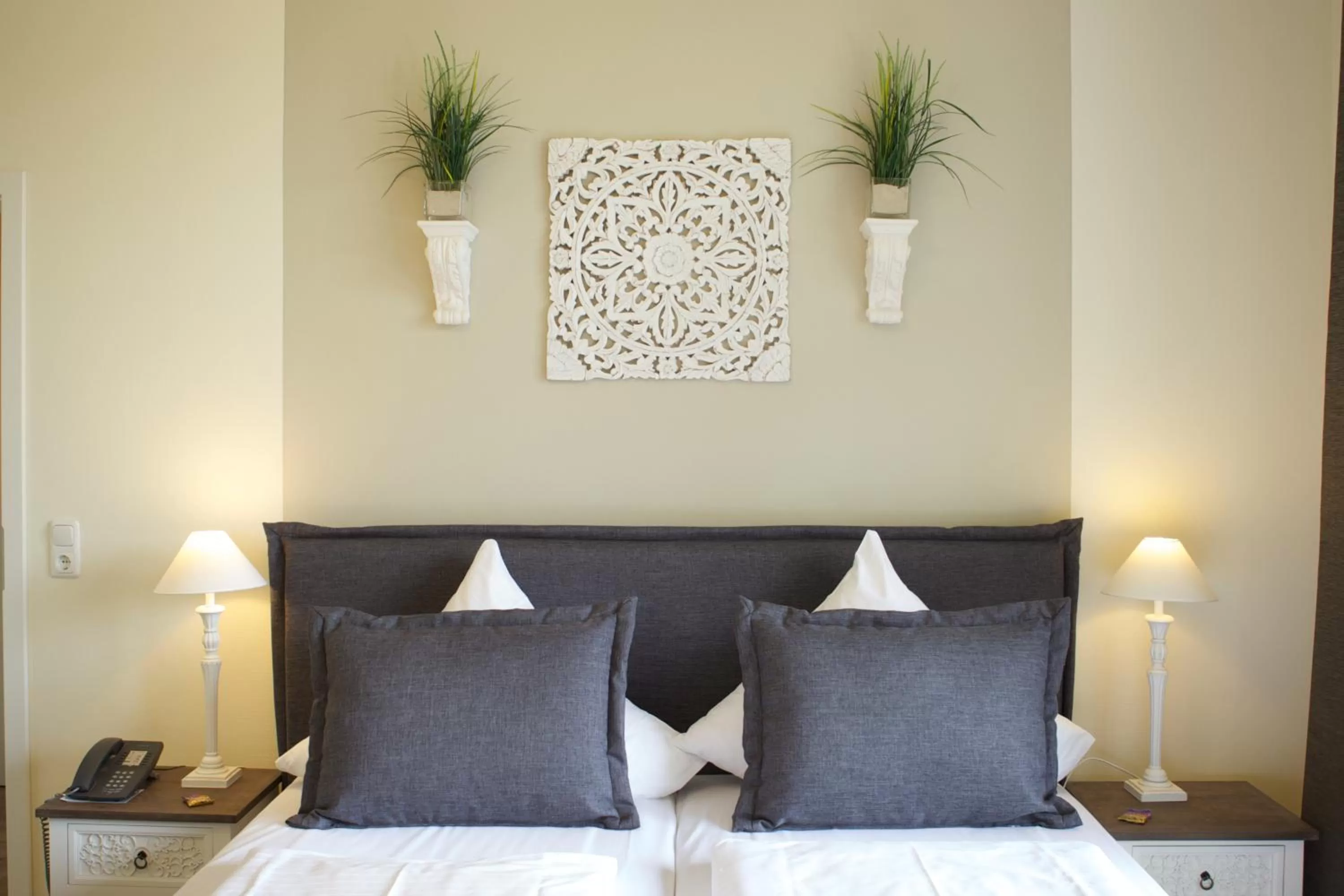 Bed in Das Frühstückshotel Sankt Peter-Ording