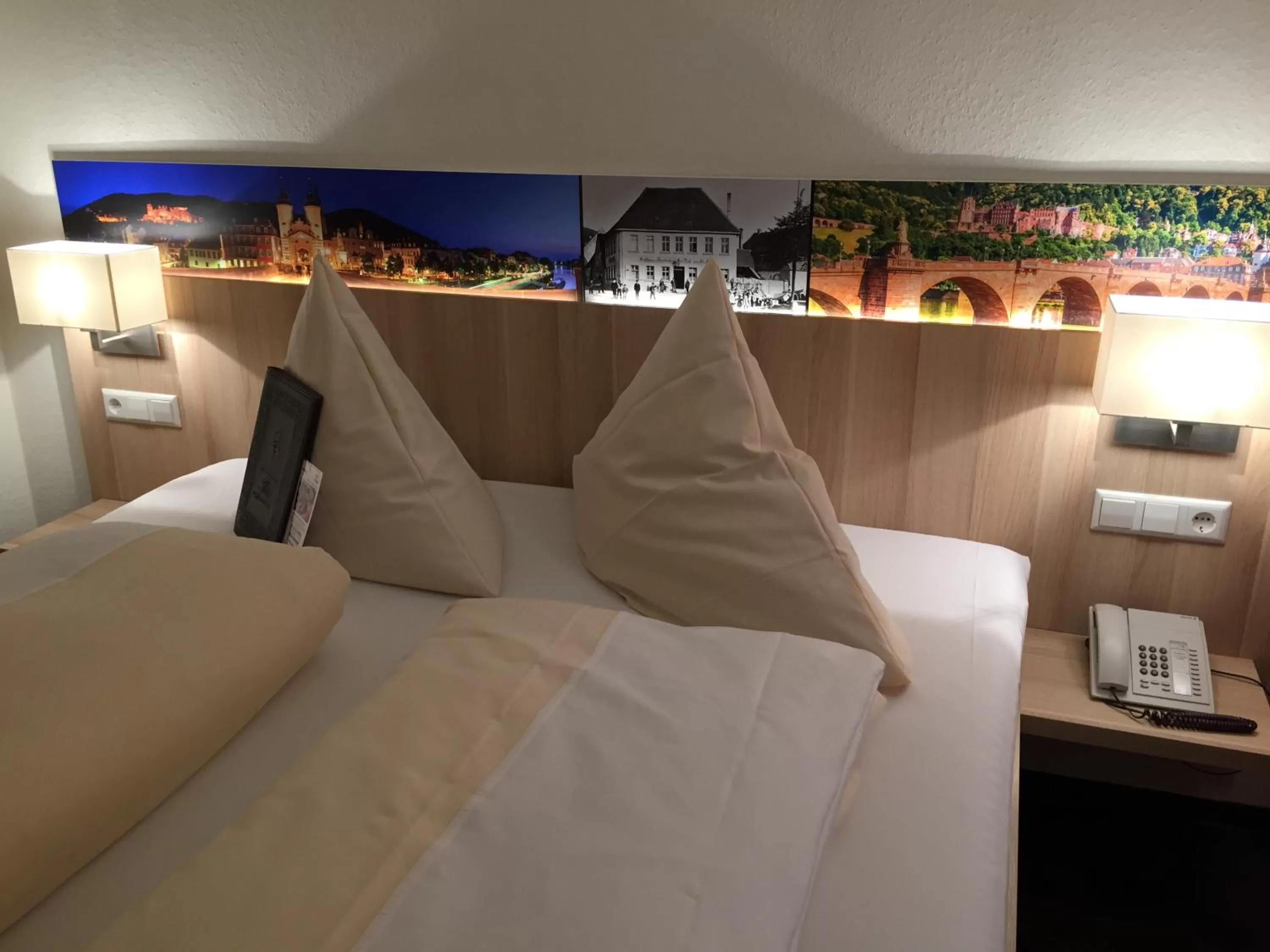 Photo of the whole room, Bed in Hotel Rose Heidelberg inklusive Frühstück, Saunanutzung und Parkplätze nach Verfügbarkeit