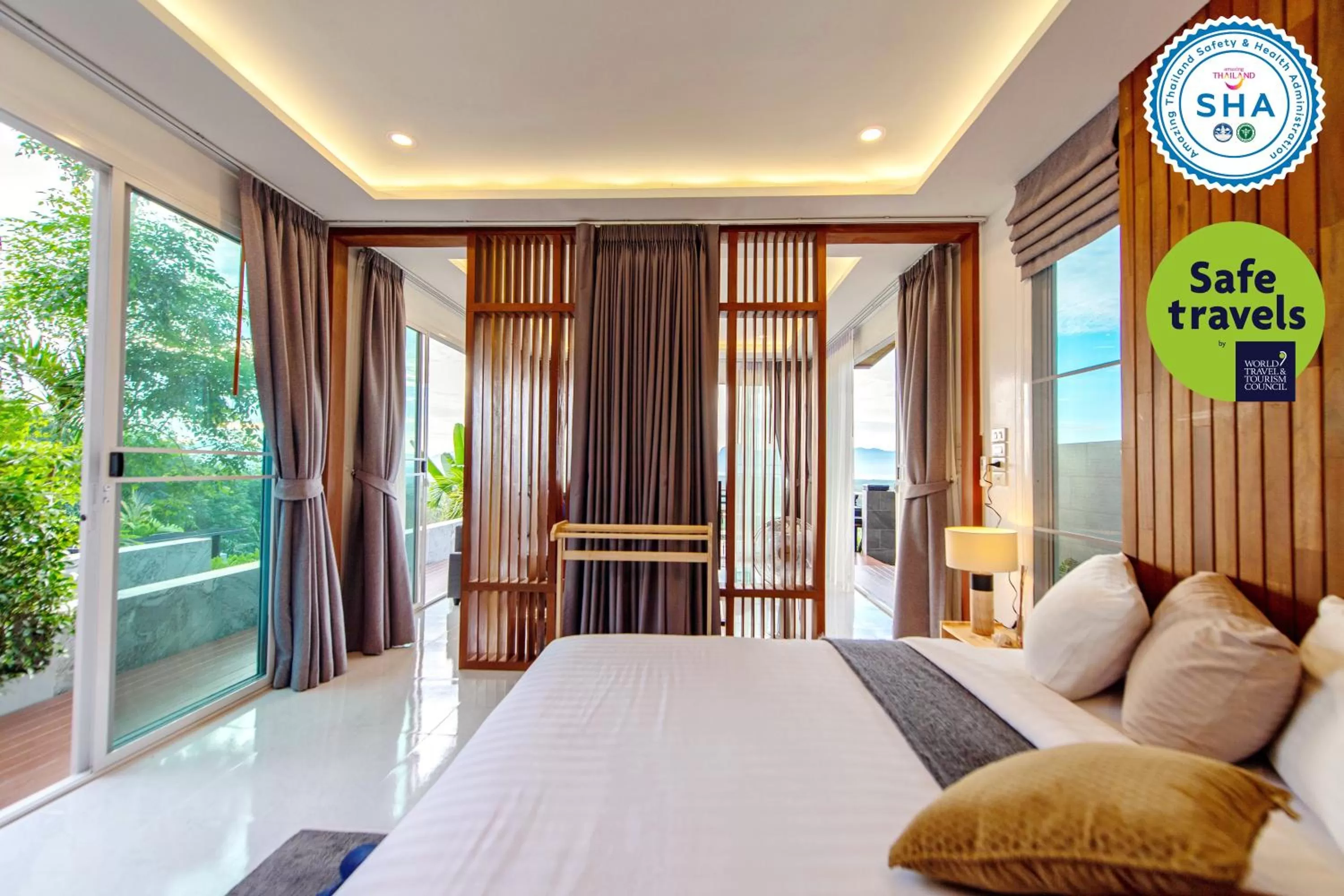 Bed in Ao Luek Panoramic Pool-SHA Plus