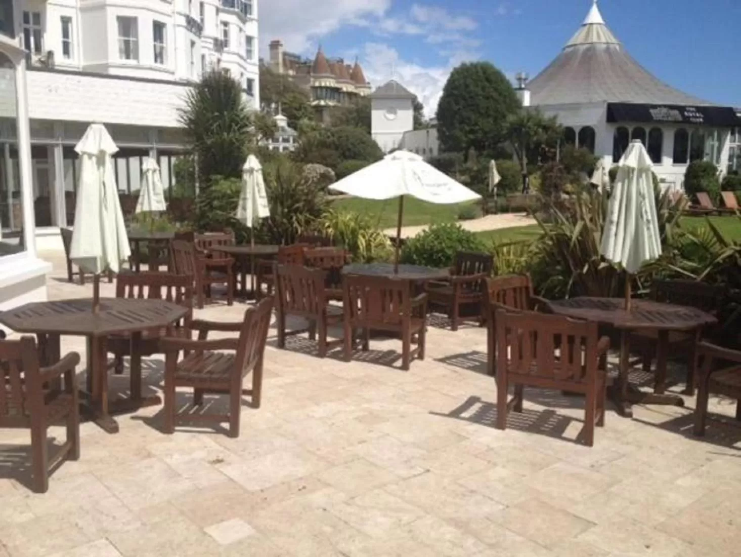Patio in Royal Bath Hotel & Spa Bournemouth
