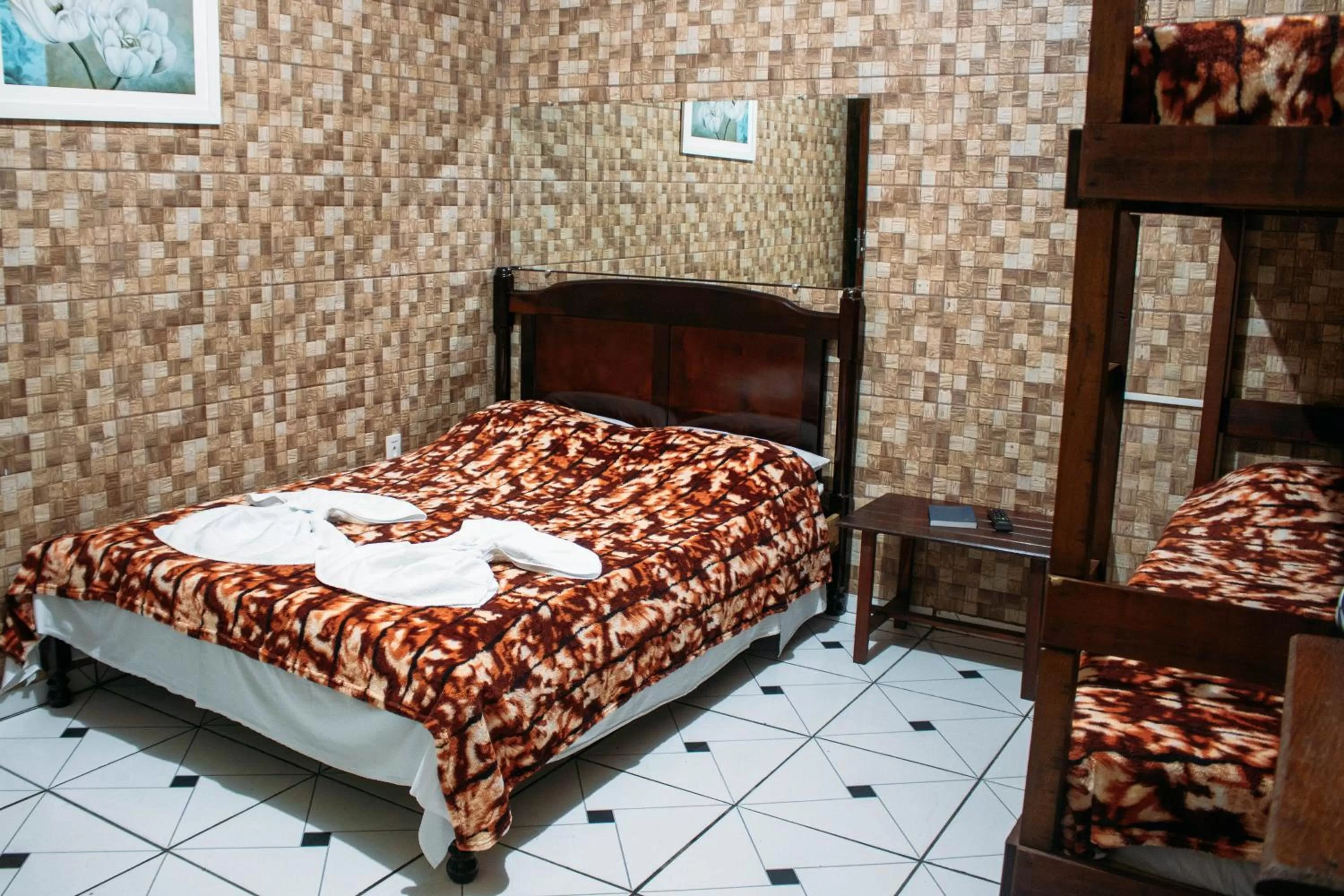 Bed in Pousada Campo Alegre