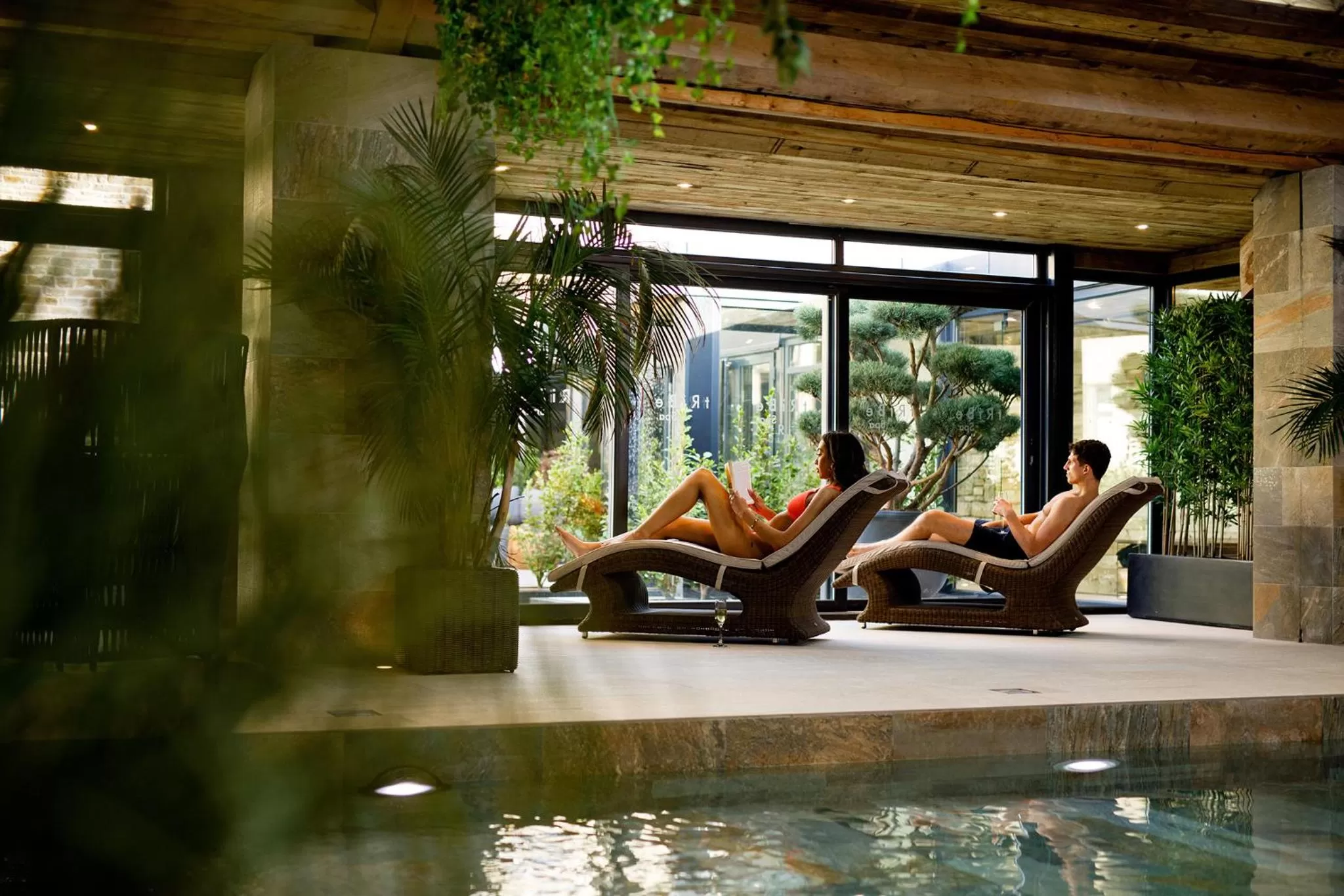 Swimming pool in Lanelay Hall Hotel & Spa