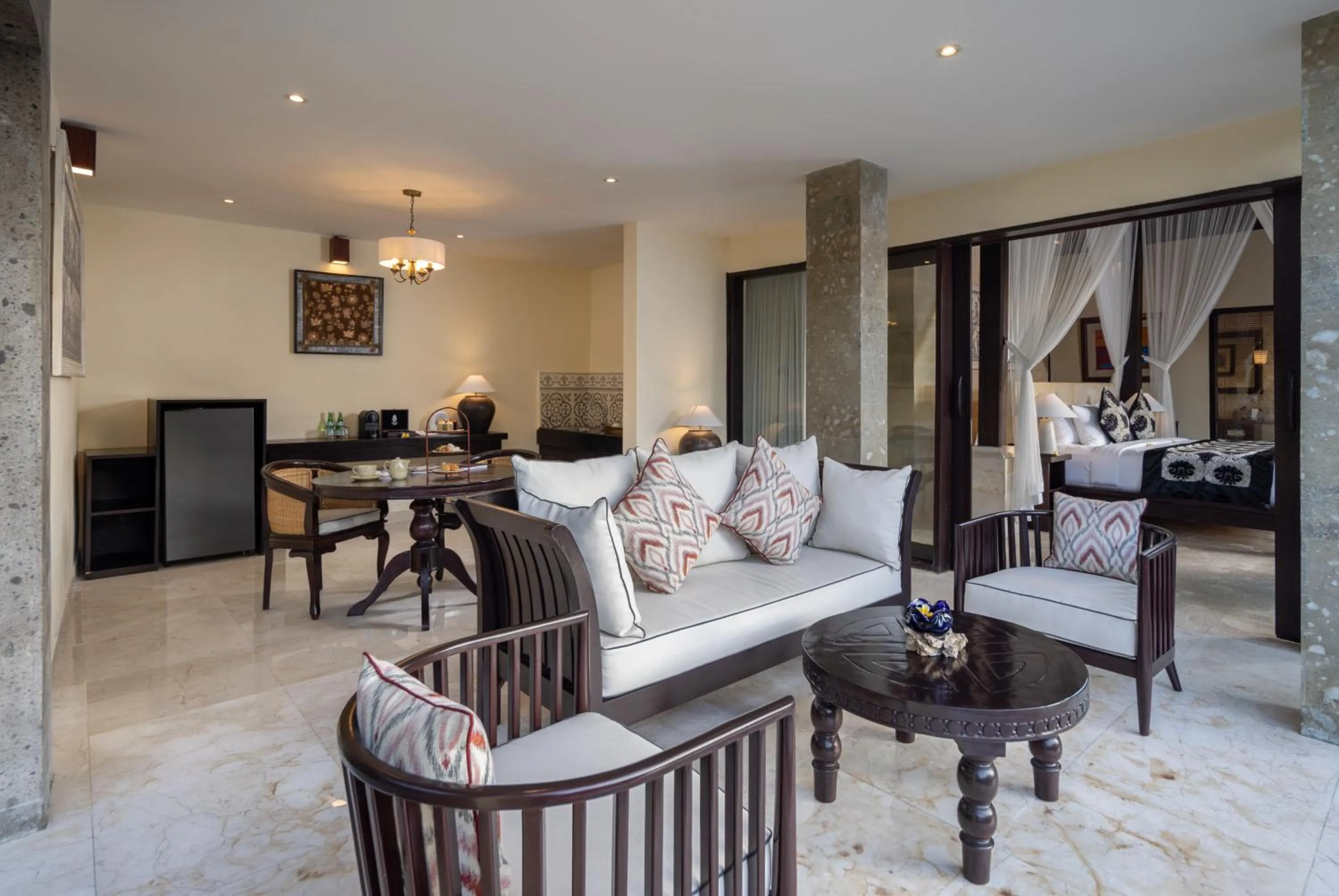 Living room in The Kayon Valley Resort