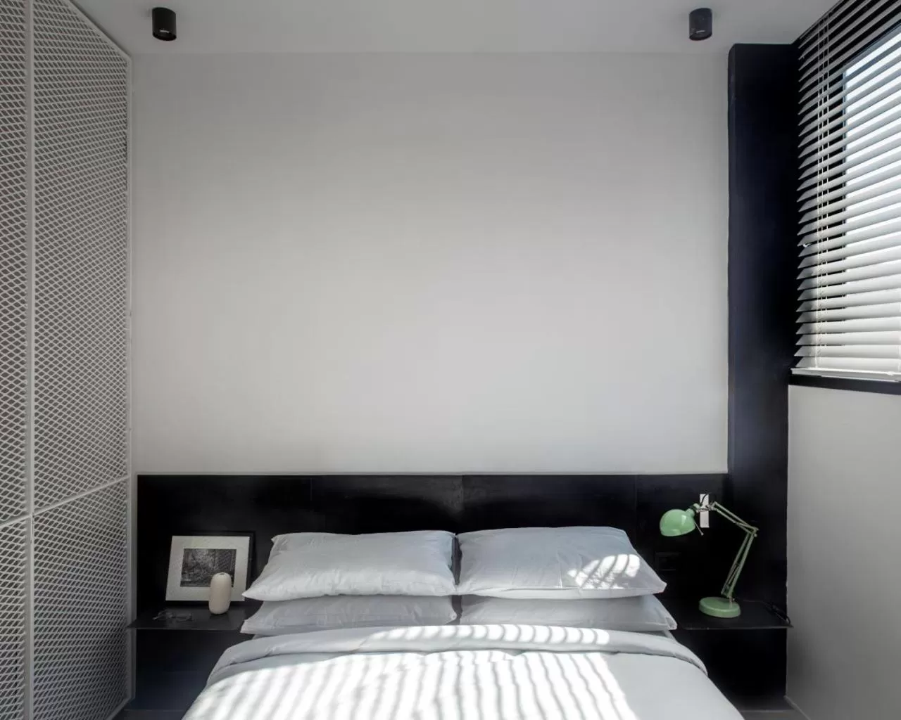 Bed in DeBlox living - Ben Avigdor Apartments