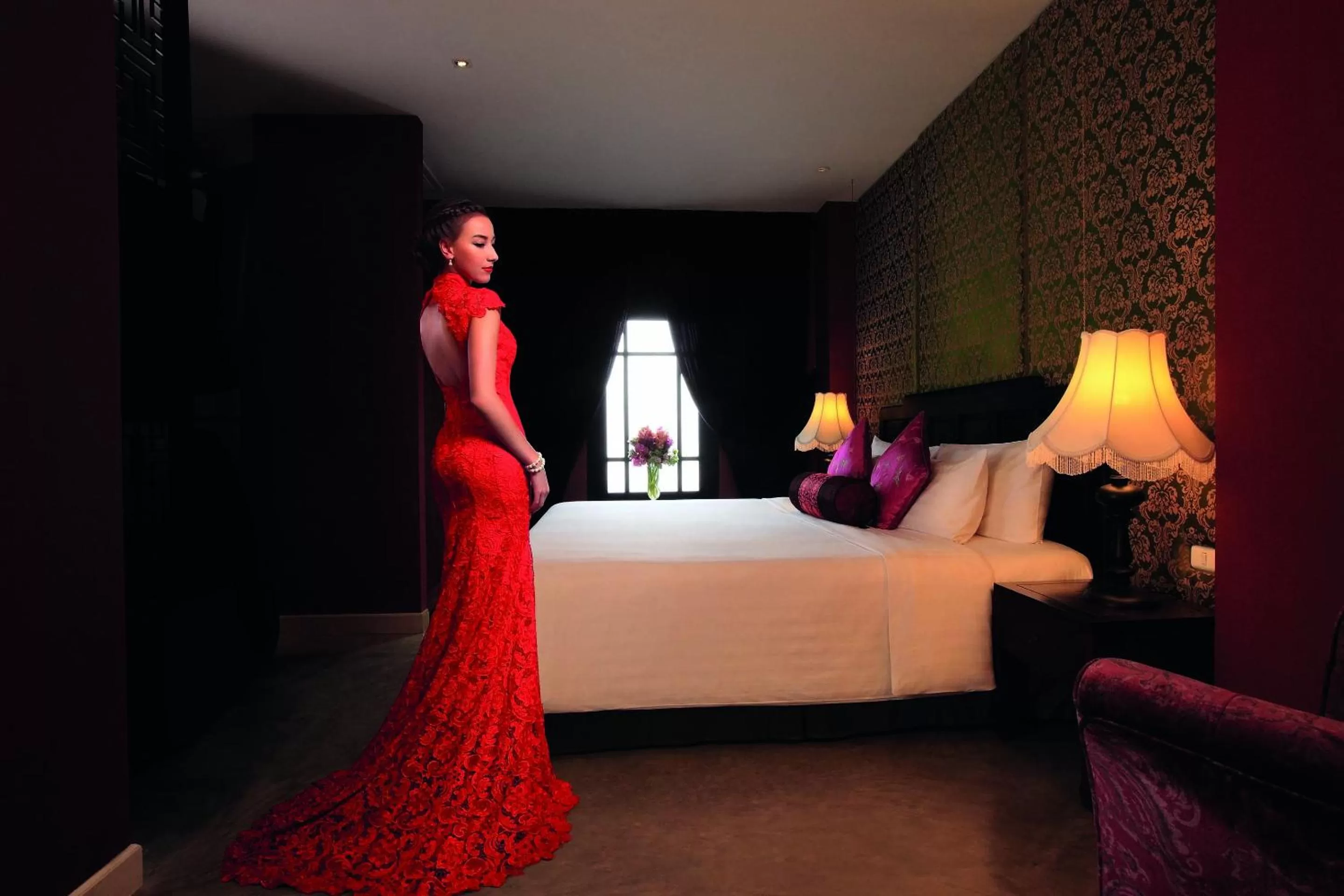 Bedroom, Bed in Shanghai Mansion Bangkok