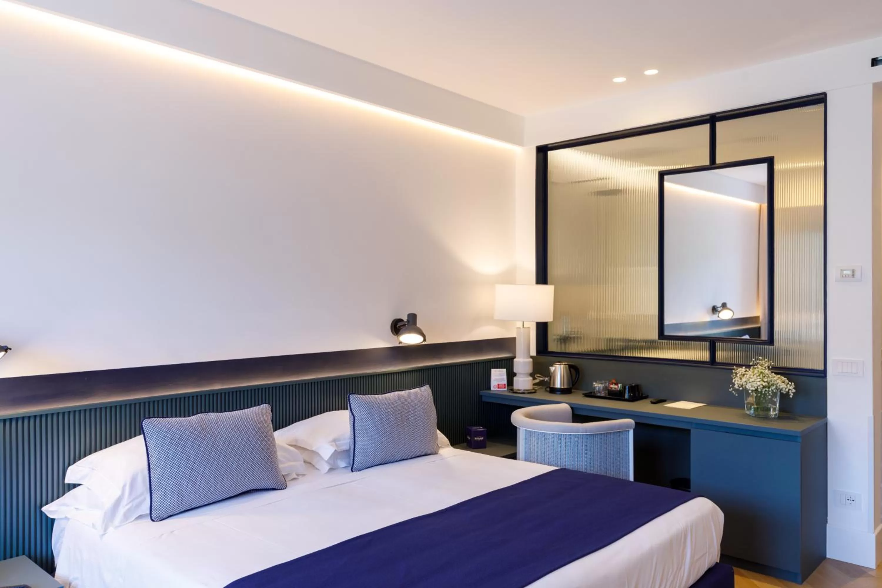 Bed in Grand Hotel Cesare Augusto