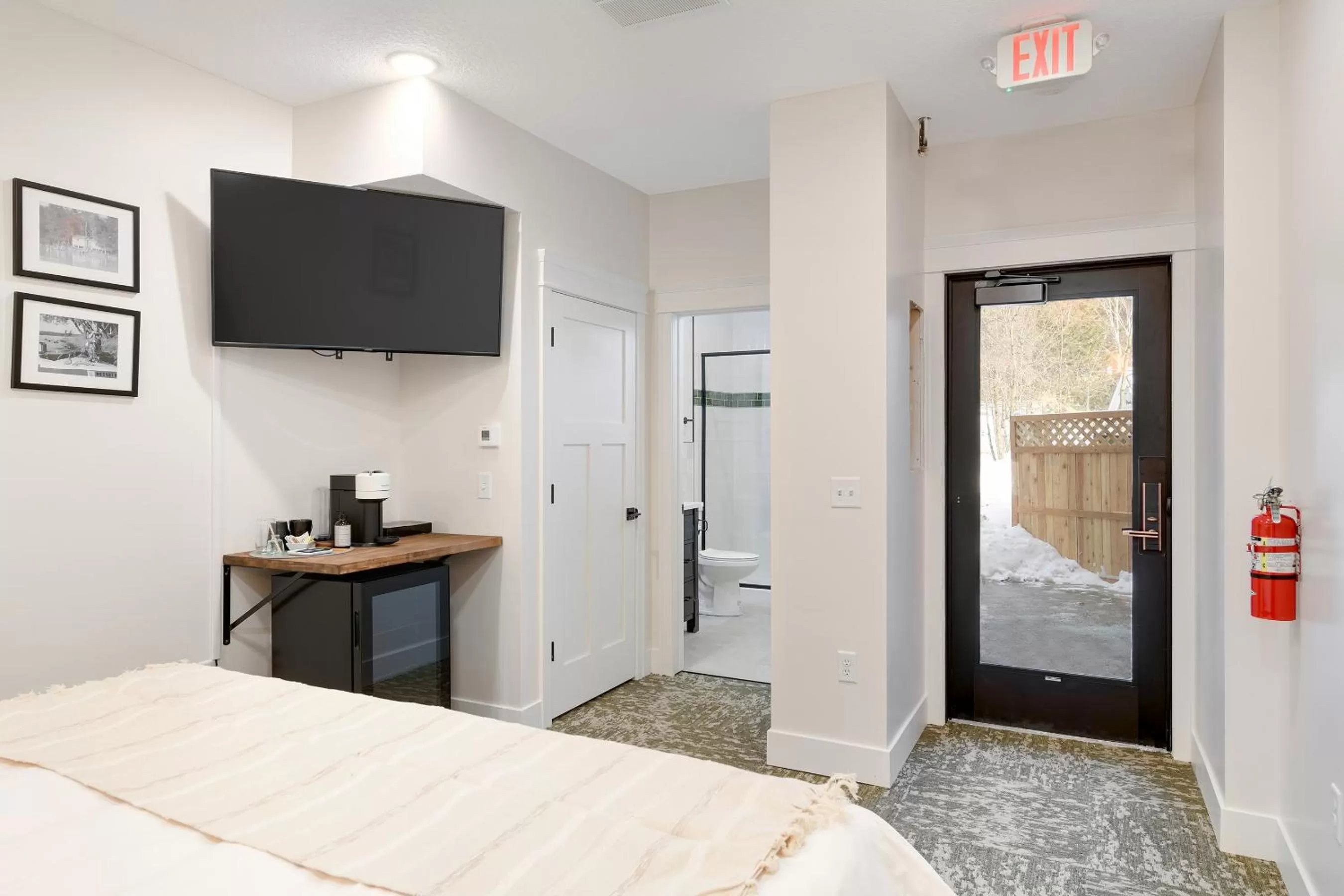 Bed in Balsam Lake Lodge