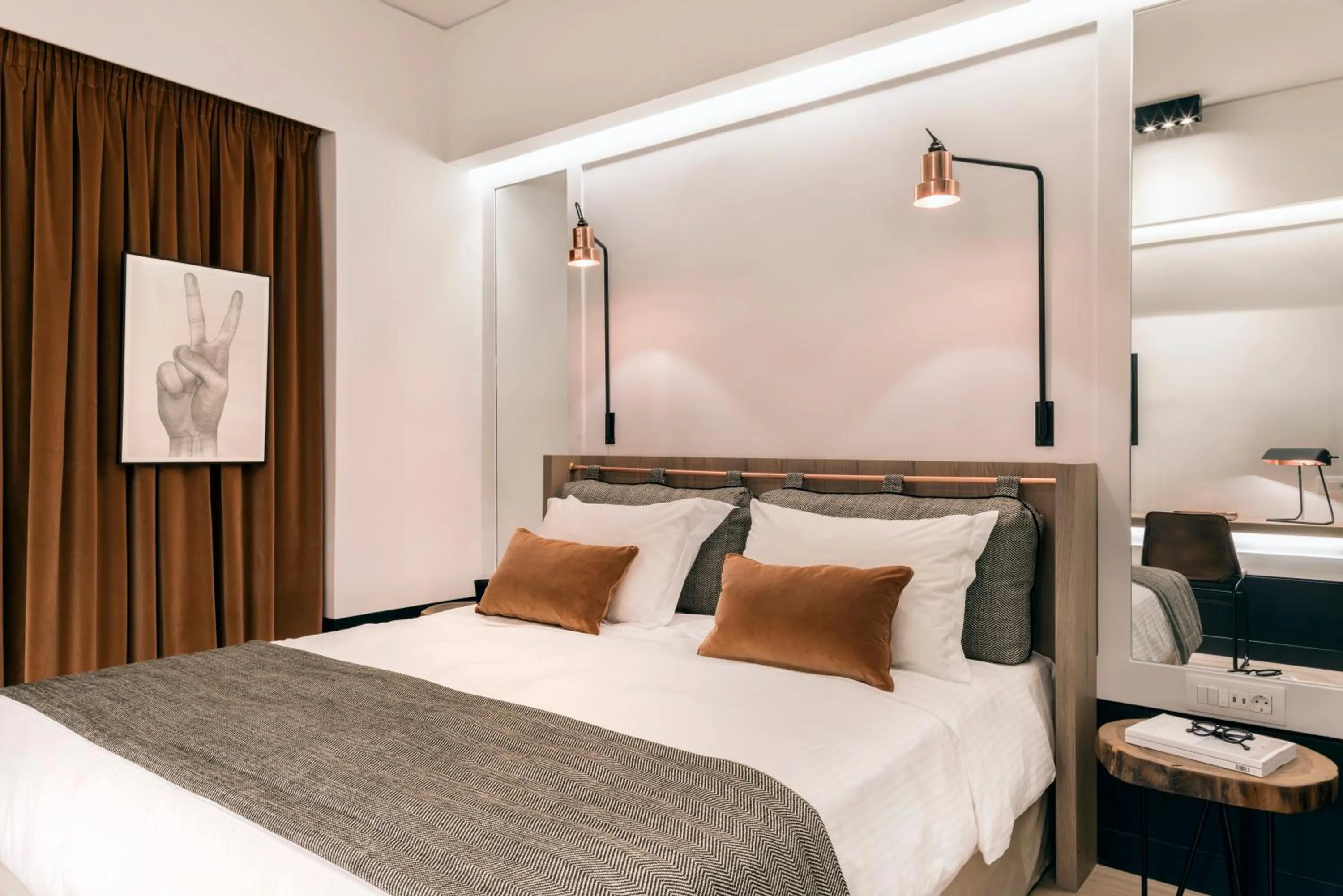 Bedroom, Bed in Niki Athens Hotel