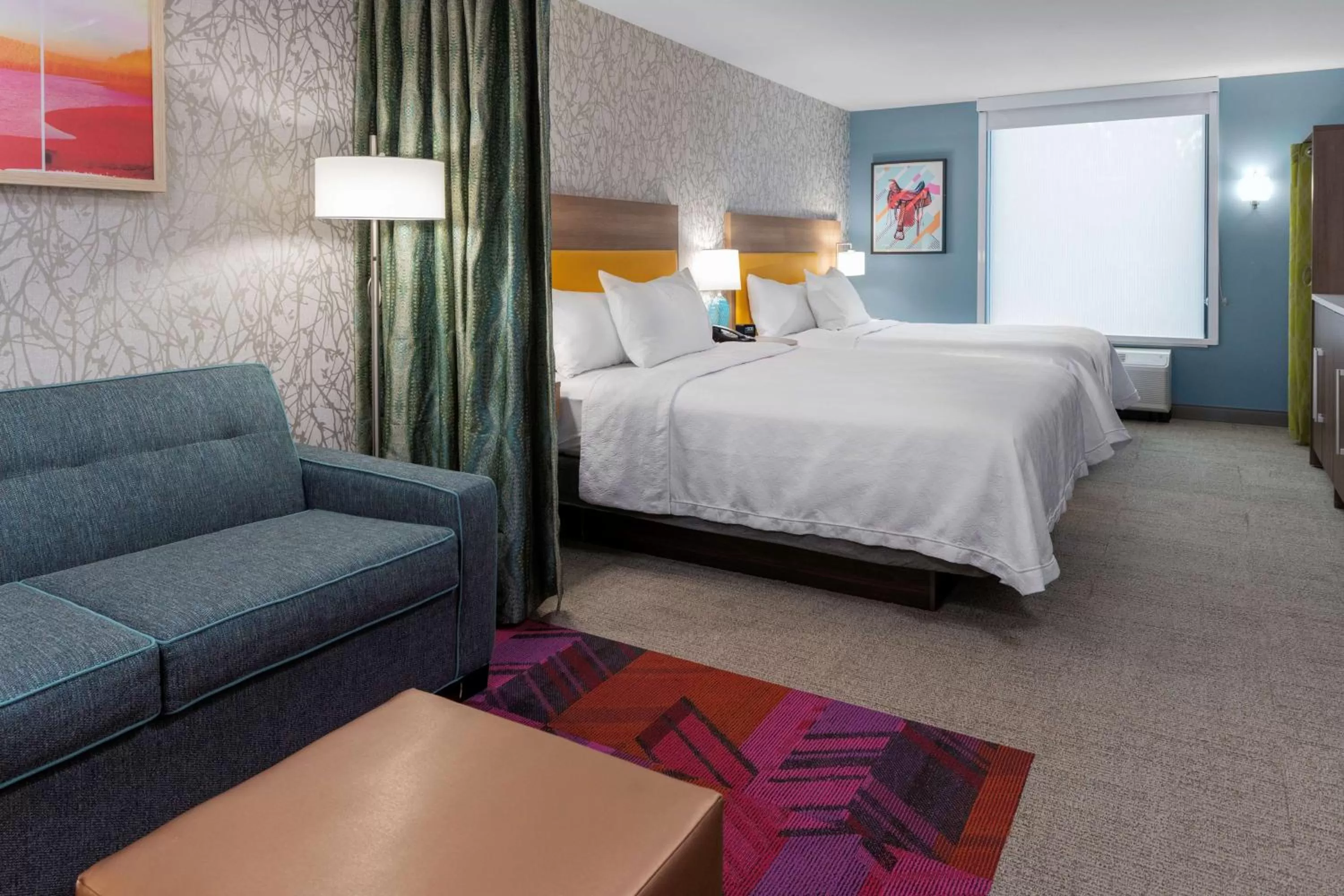 Living room, Bed in Home2 Suites By Hilton Buford Mall Of Georgia, Ga