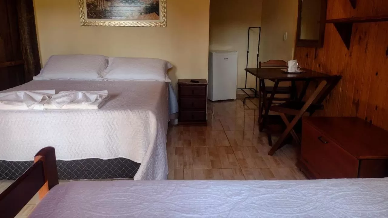 Bed in Pousada São Miguel