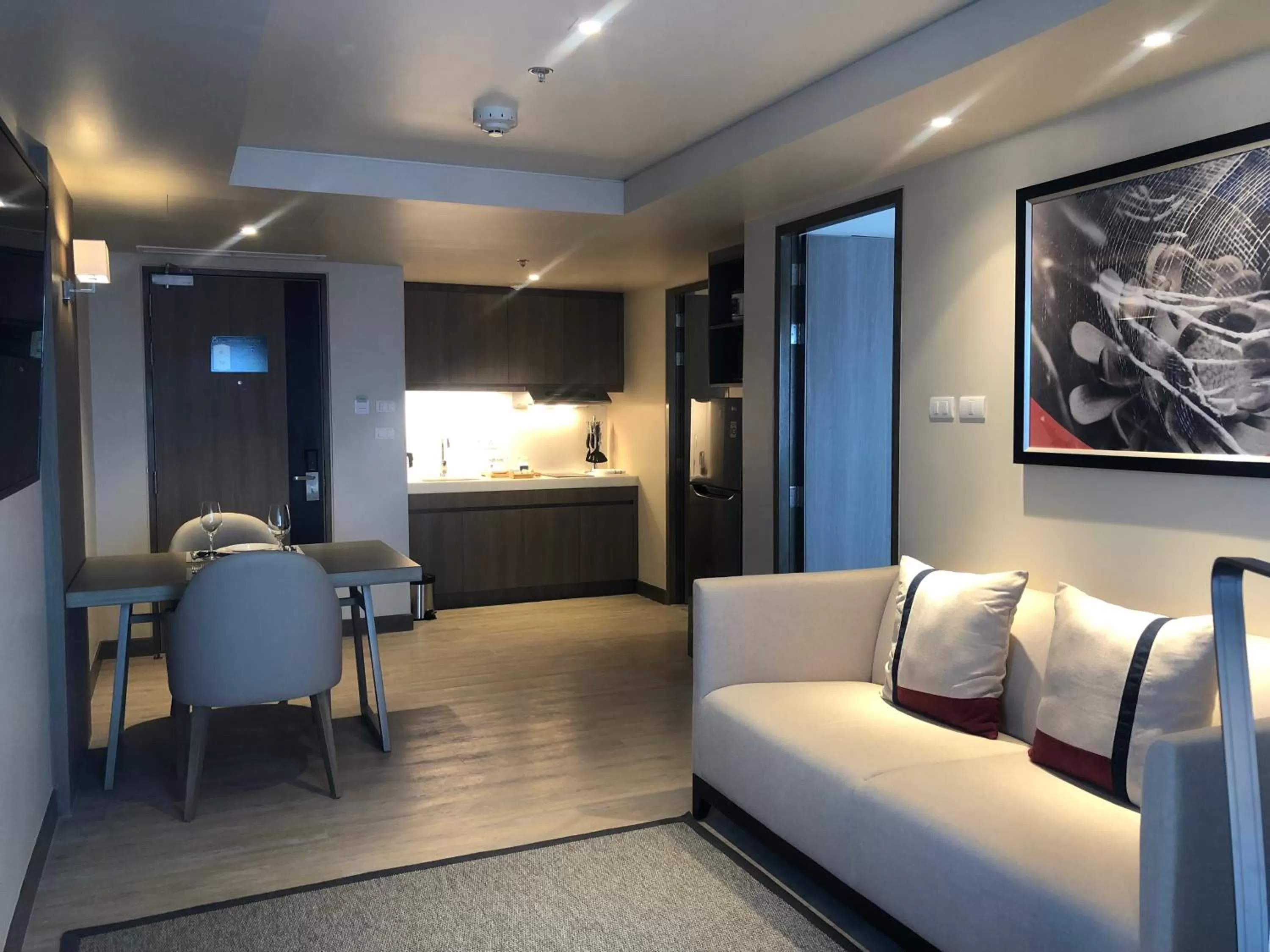Kitchen or kitchenette, Bed in Seda Residences Makati