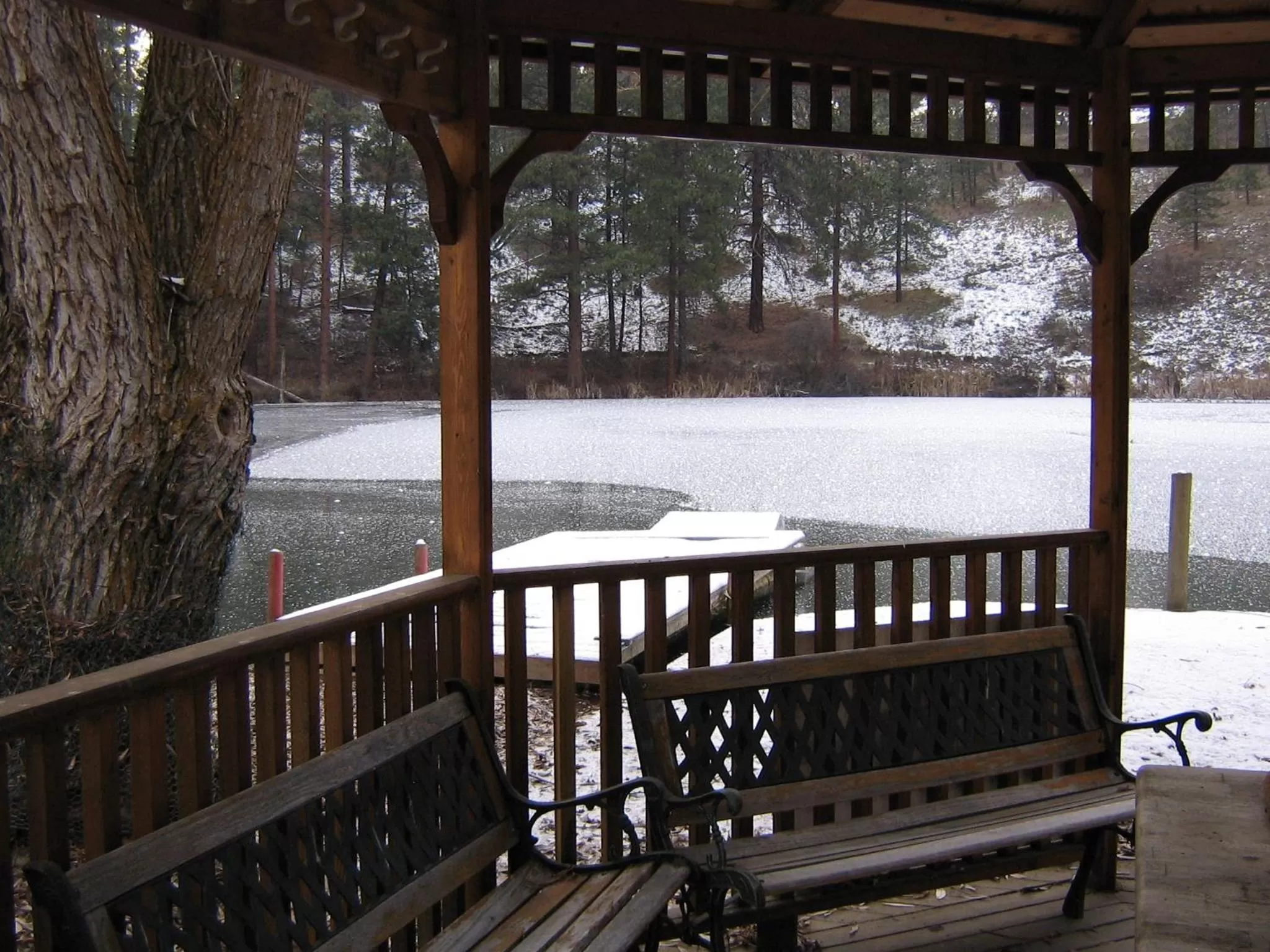 Patio in Rainbow Lake Castle Resort