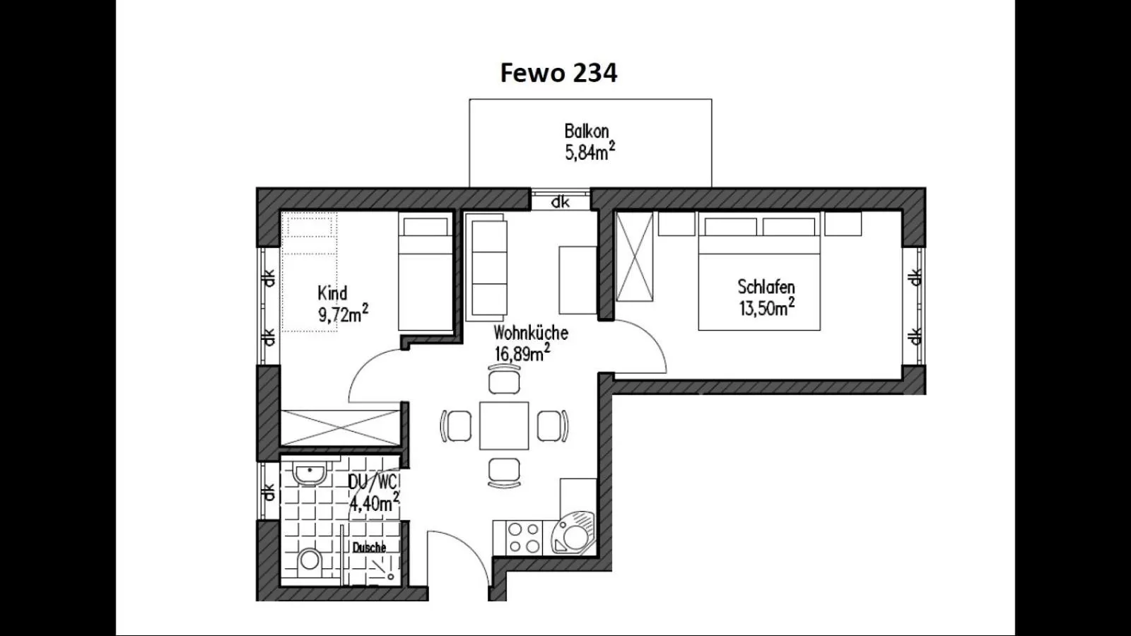 Floor plan in Gästehaus und Fewo Lamm Garni