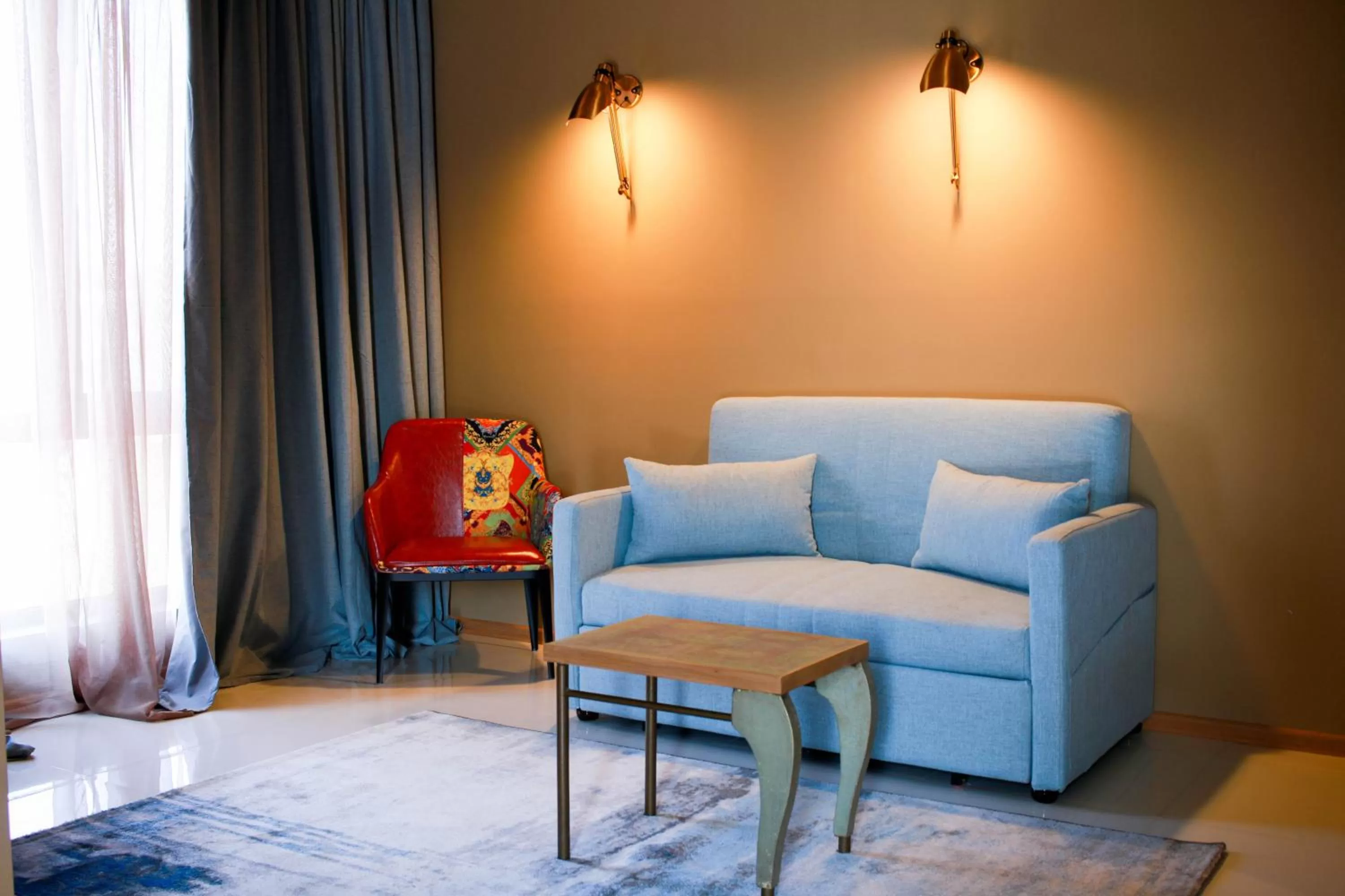 Living room in Brim Hotel