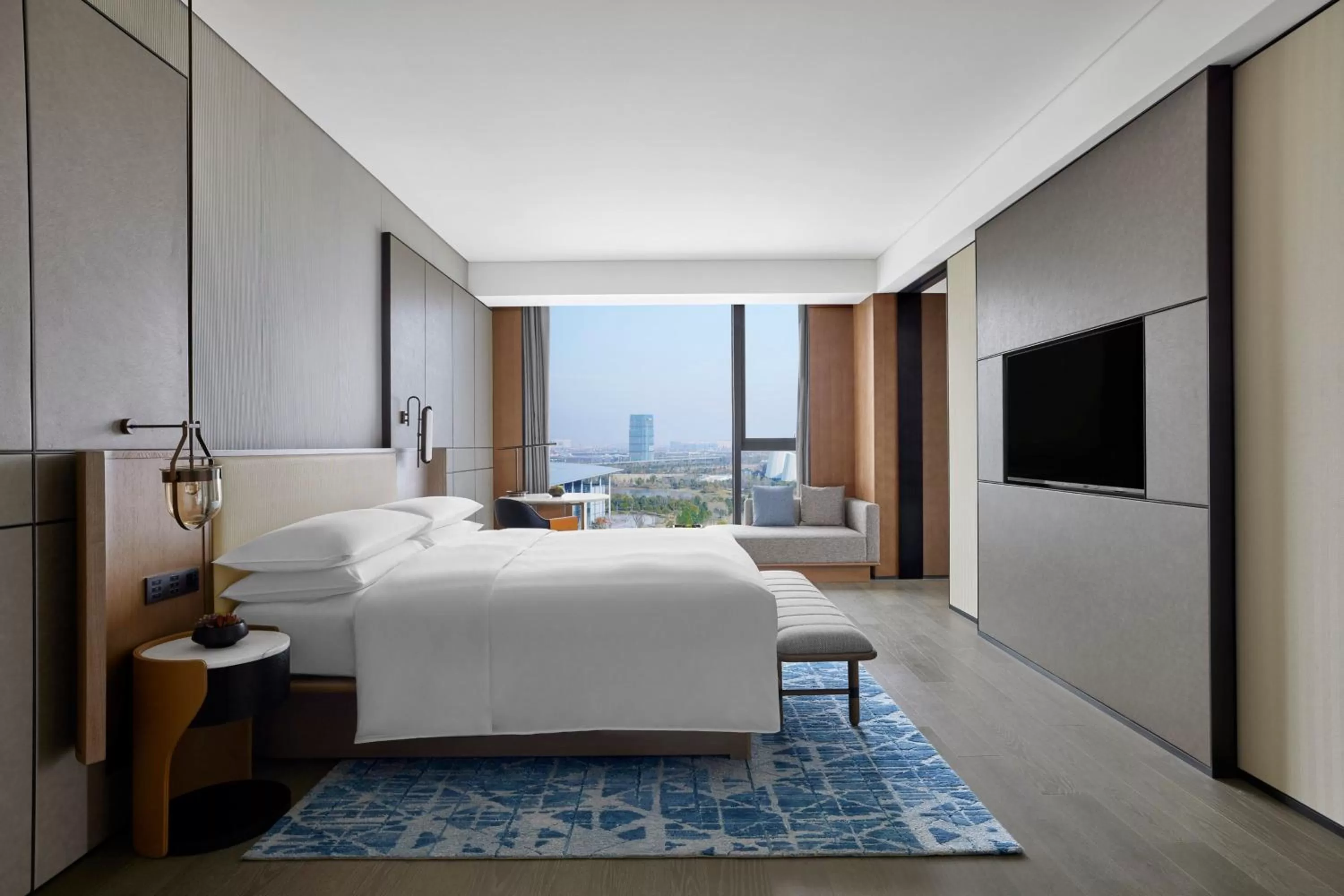 Lounge or bar, Bed in Nantong Marriott Hotel