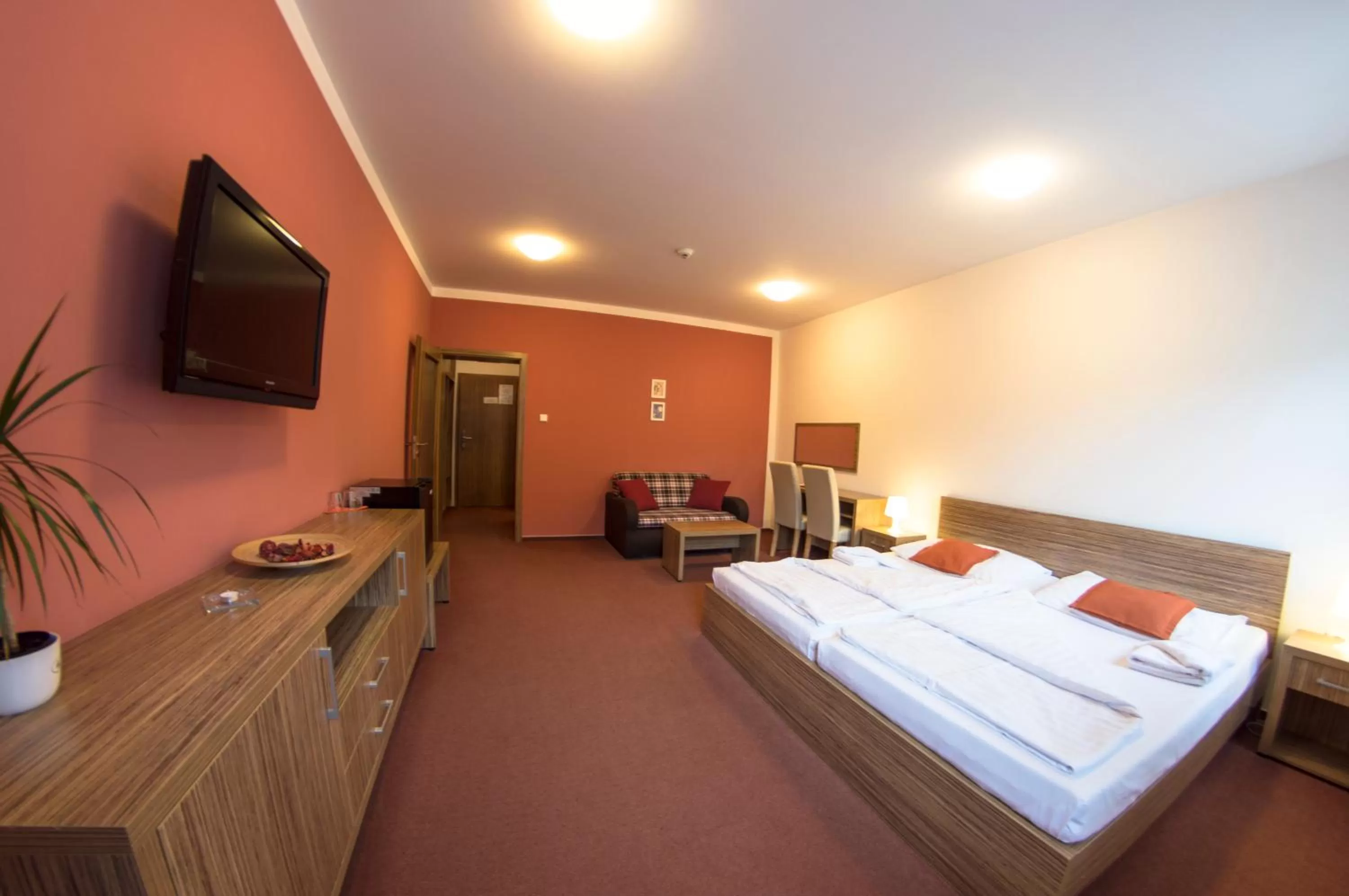 Living room, Bed in Wellness Hotel Hukvaldy POLOPENZE A WELLNESS V CENĚ