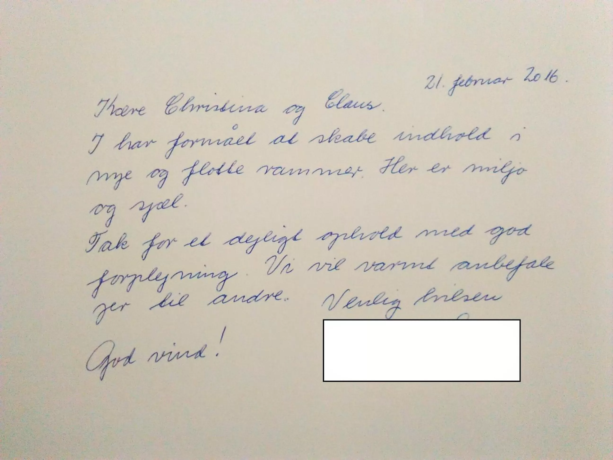 Text overlay in Dåstrup Bed & Breakfast