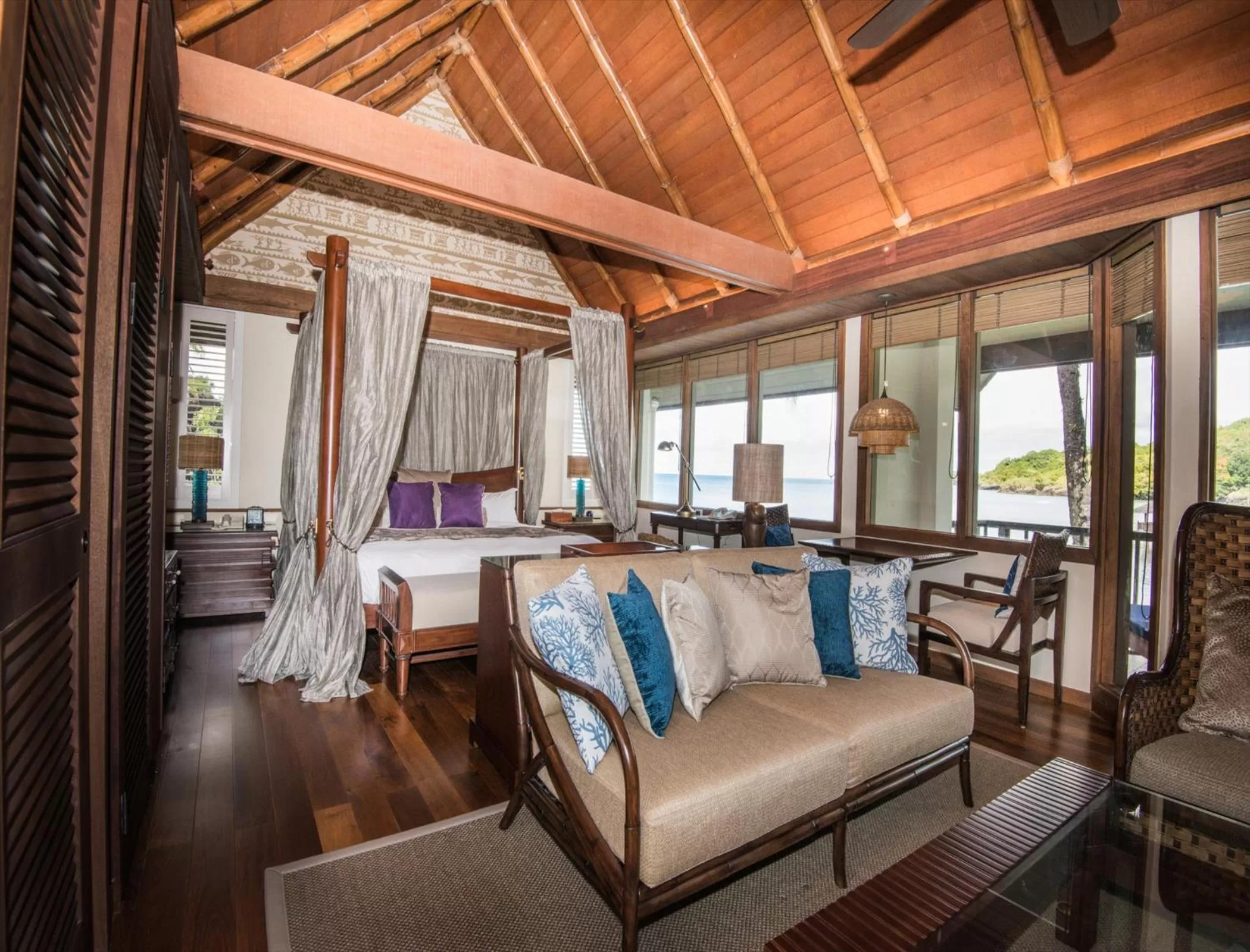 Bed in Palau Pacific Resort