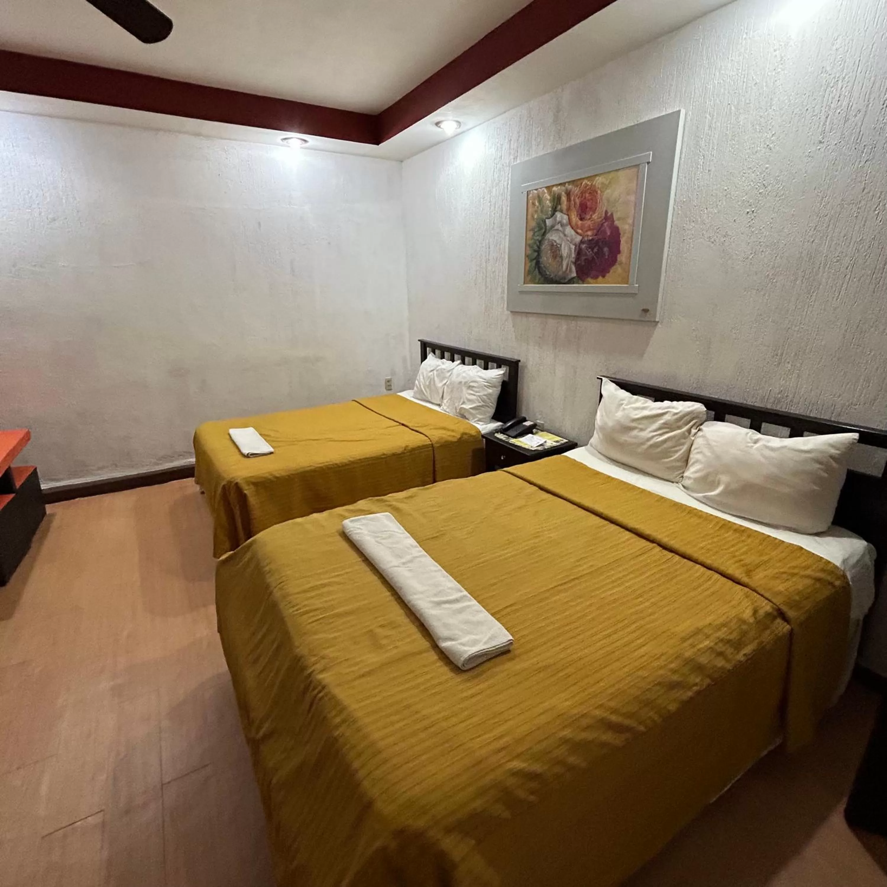 Bed in Hotel Makarios