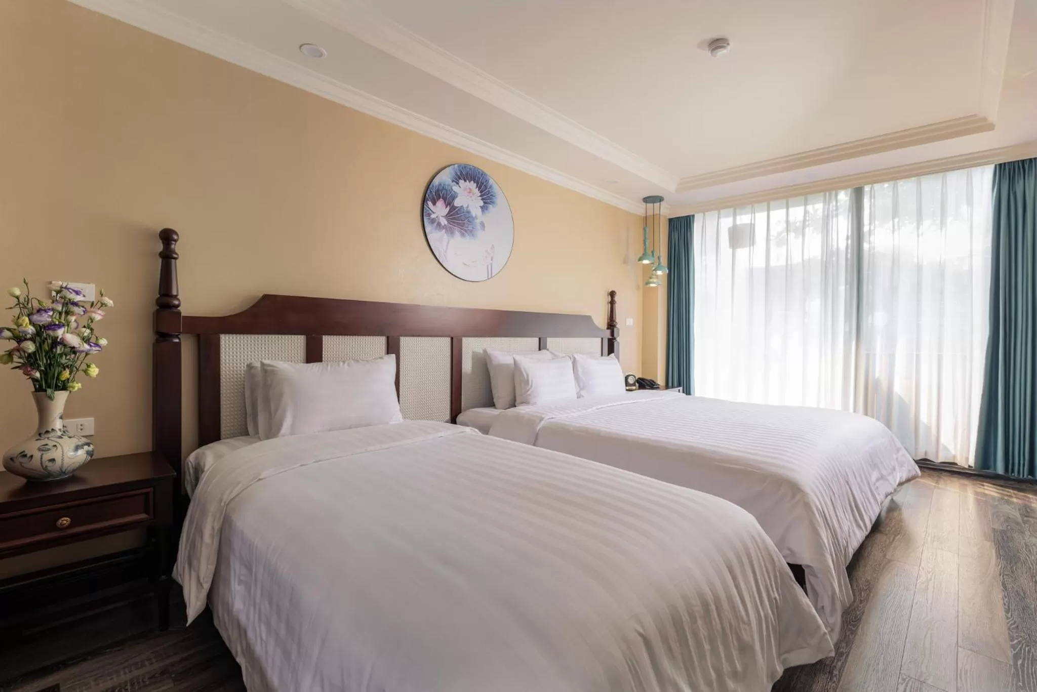 Bedroom, Bed in The Lotus Aman Hotel