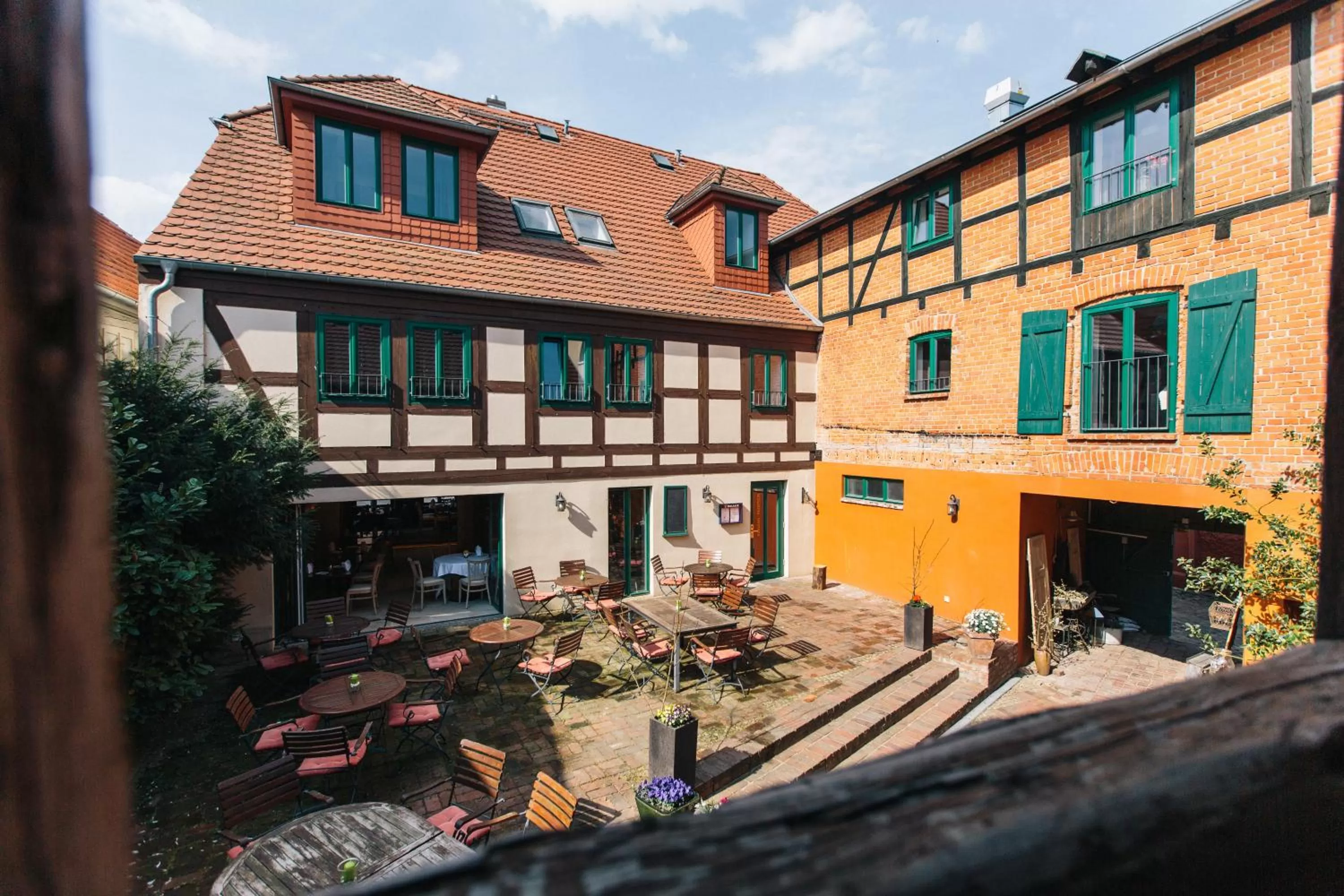 Patio, Property Building in Hotel Inselhof