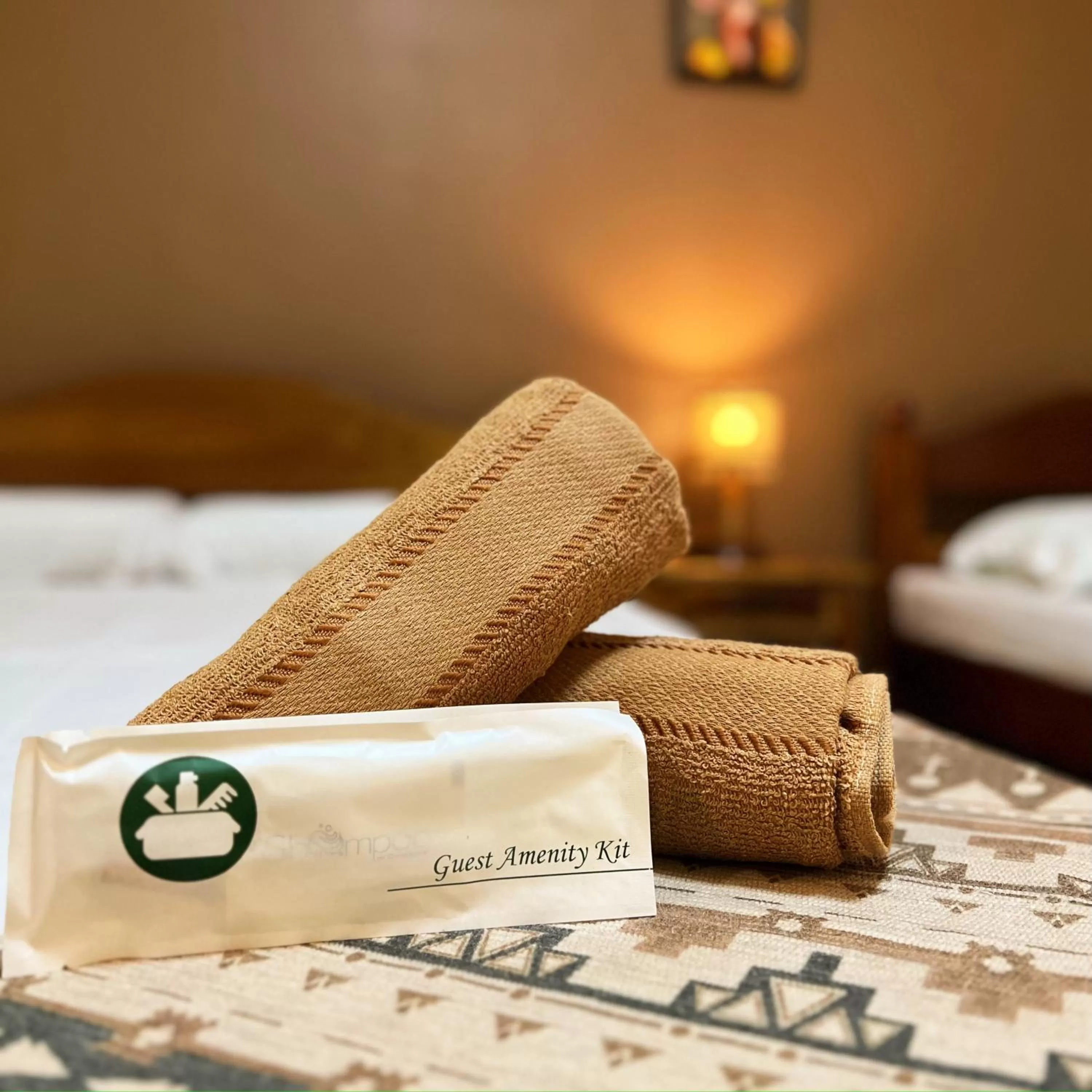 towels, Bed in Balayong Pension