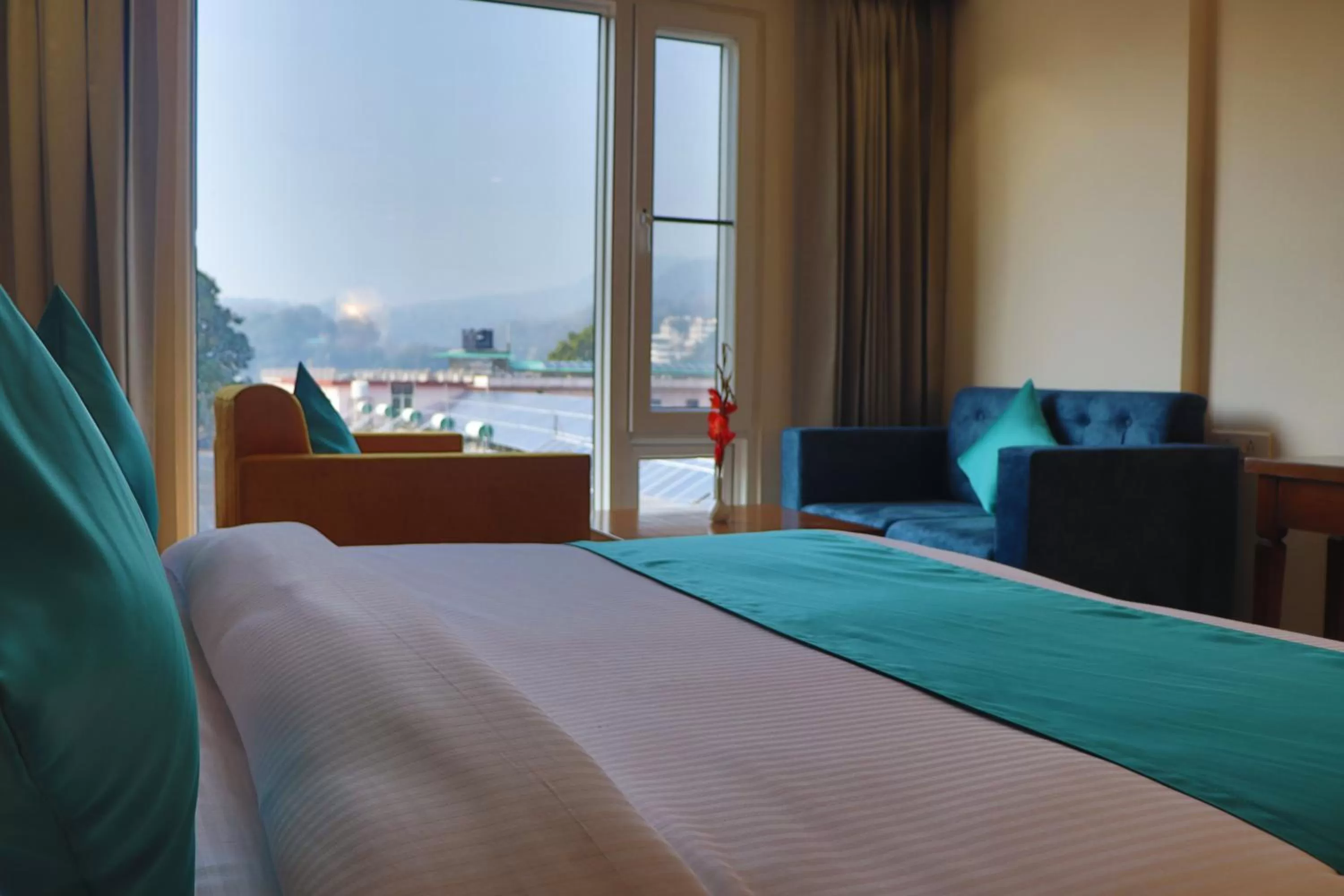 Photo of the whole room, Bed in Hotel Green - Behind Parmarth Niketan