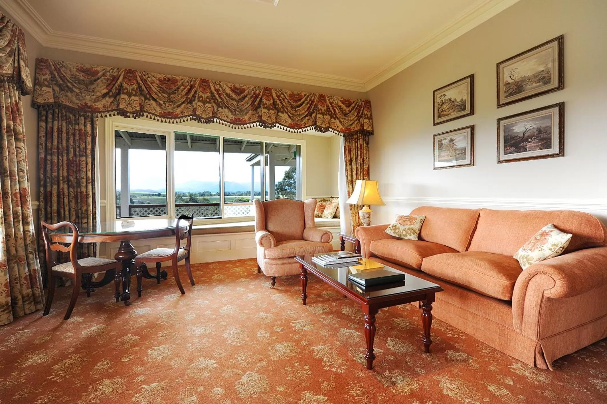 Living room in Chateau Yering