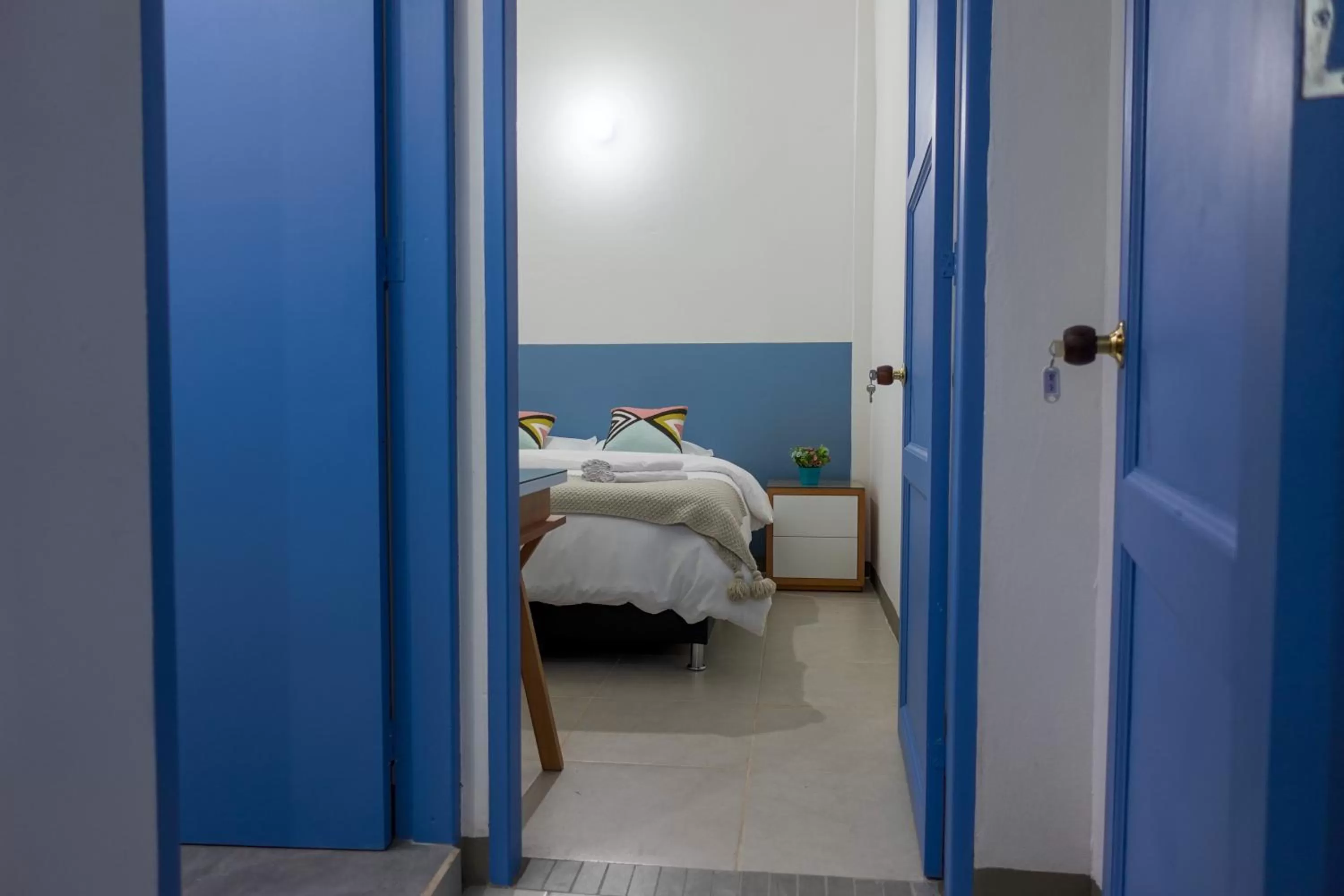 Bathroom, Bed in Azulado Jericó