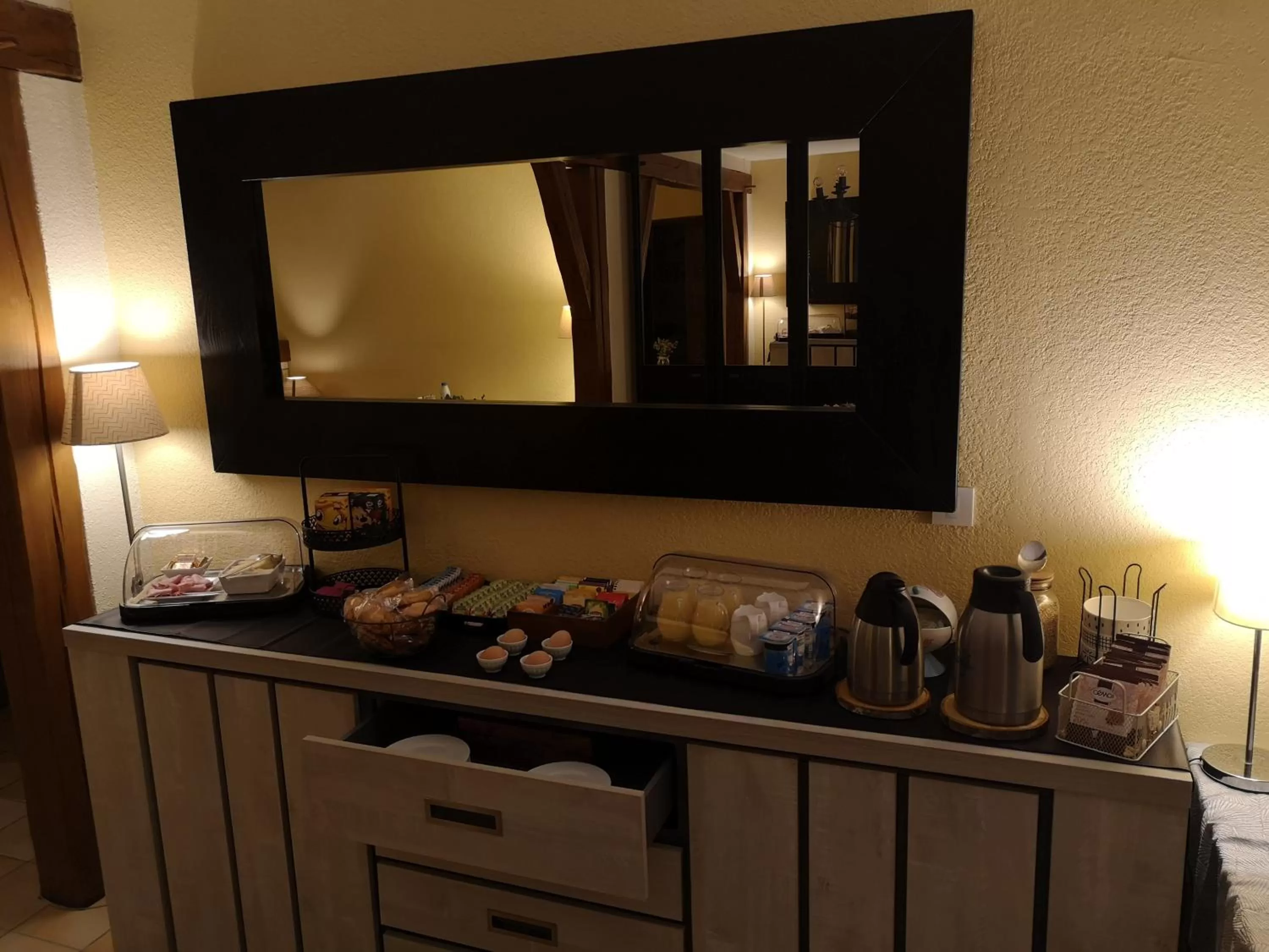 Buffet breakfast in Domaine de la Borde