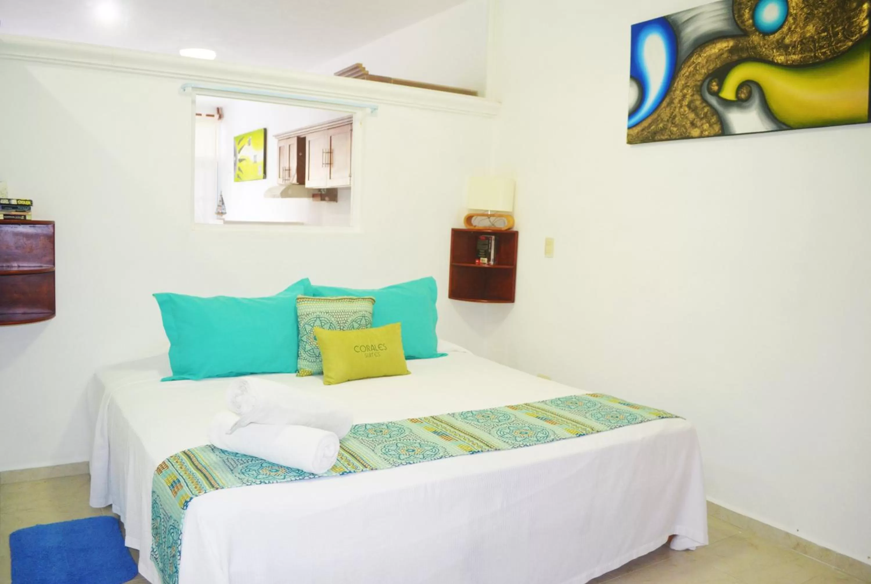 Bathroom, Bed in Corales Suites
