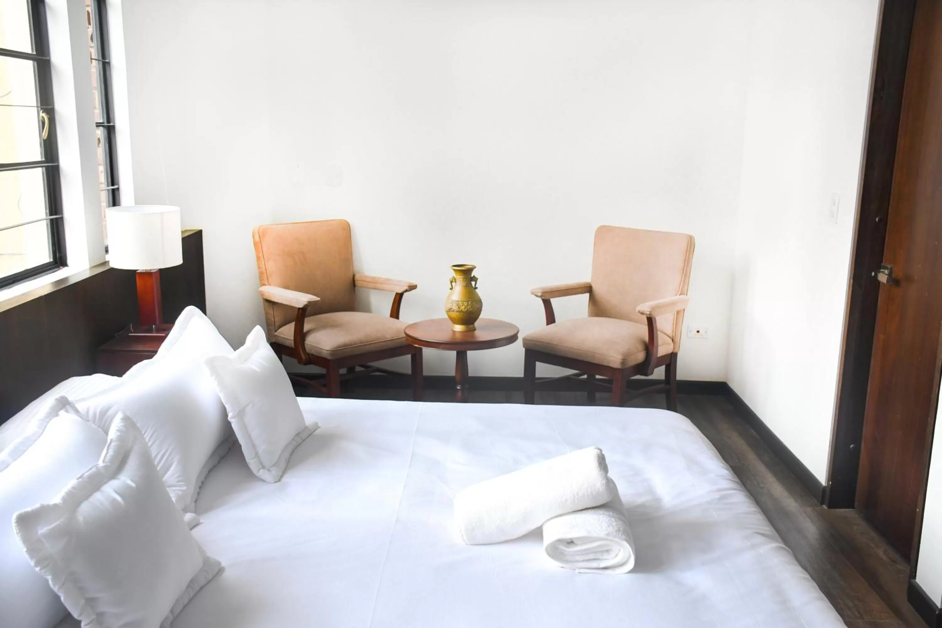 Bed in Hotel Museo San Moritz