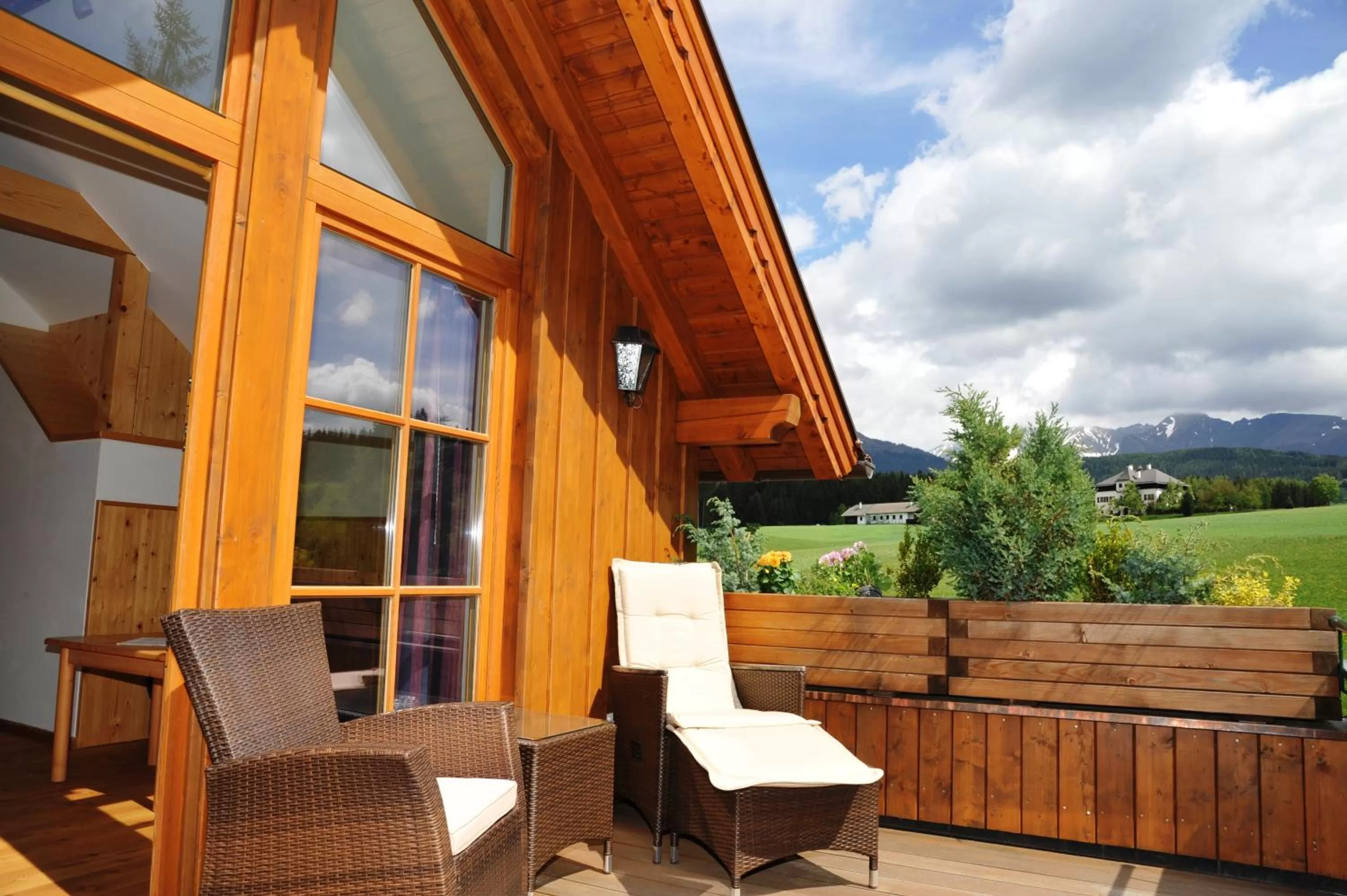 Balcony/Terrace in Hotel Häuserl im Wald