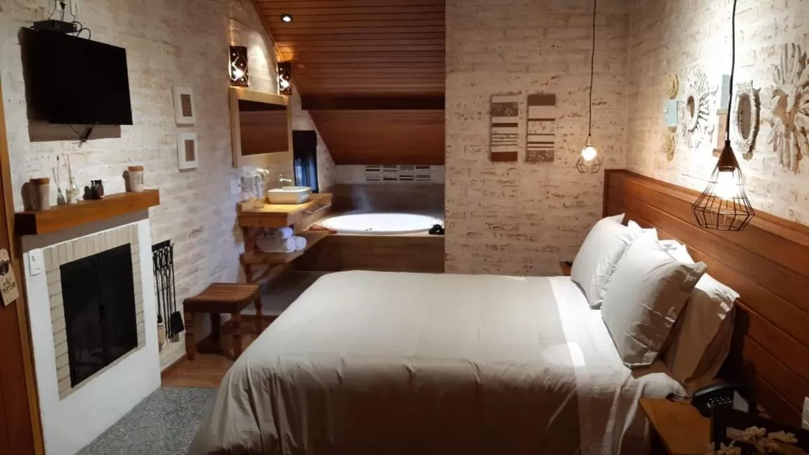 Bed in Pousada Toca Da Coruja