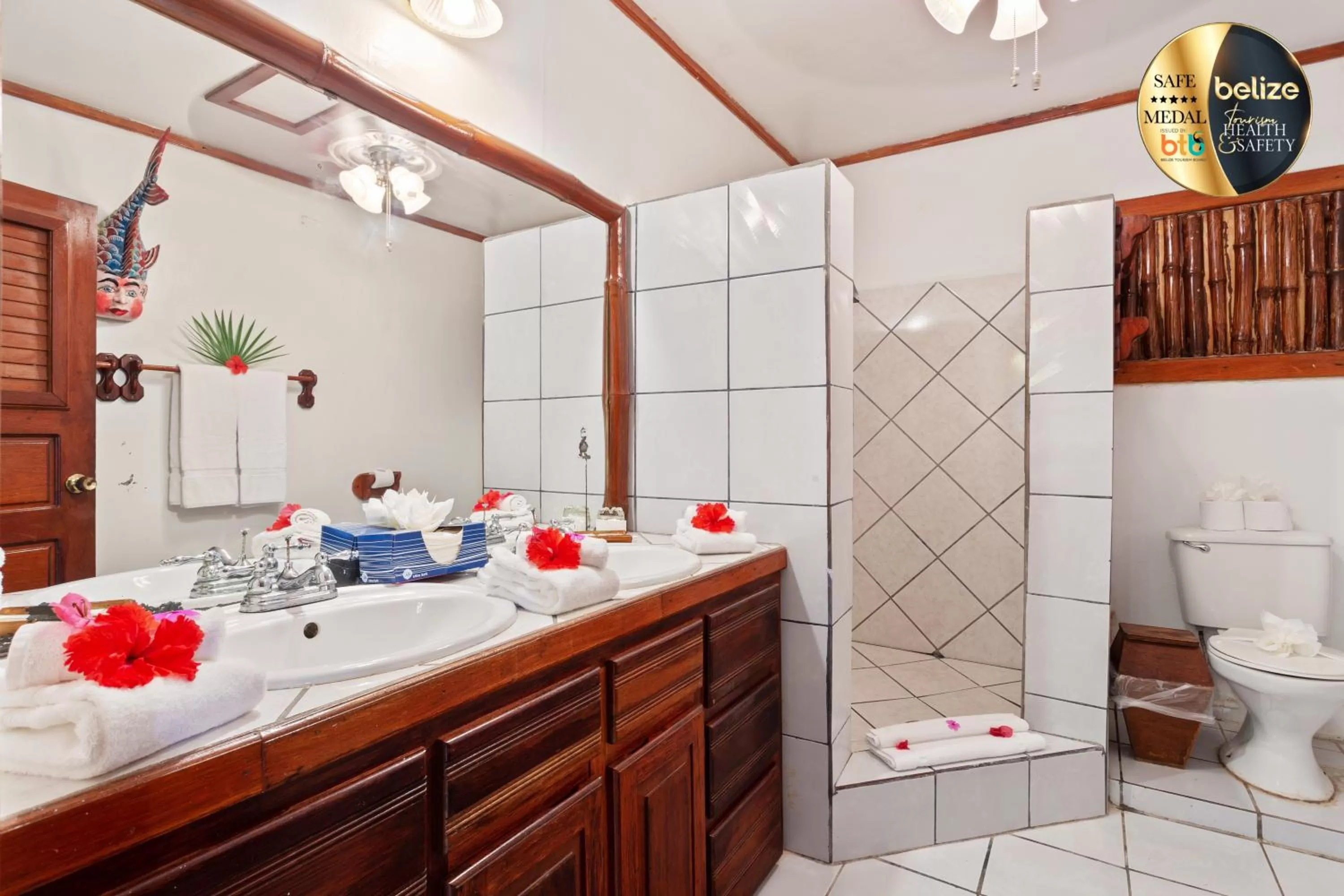 Bathroom in Portofino Beach Resort-An Authentic Island Escape!