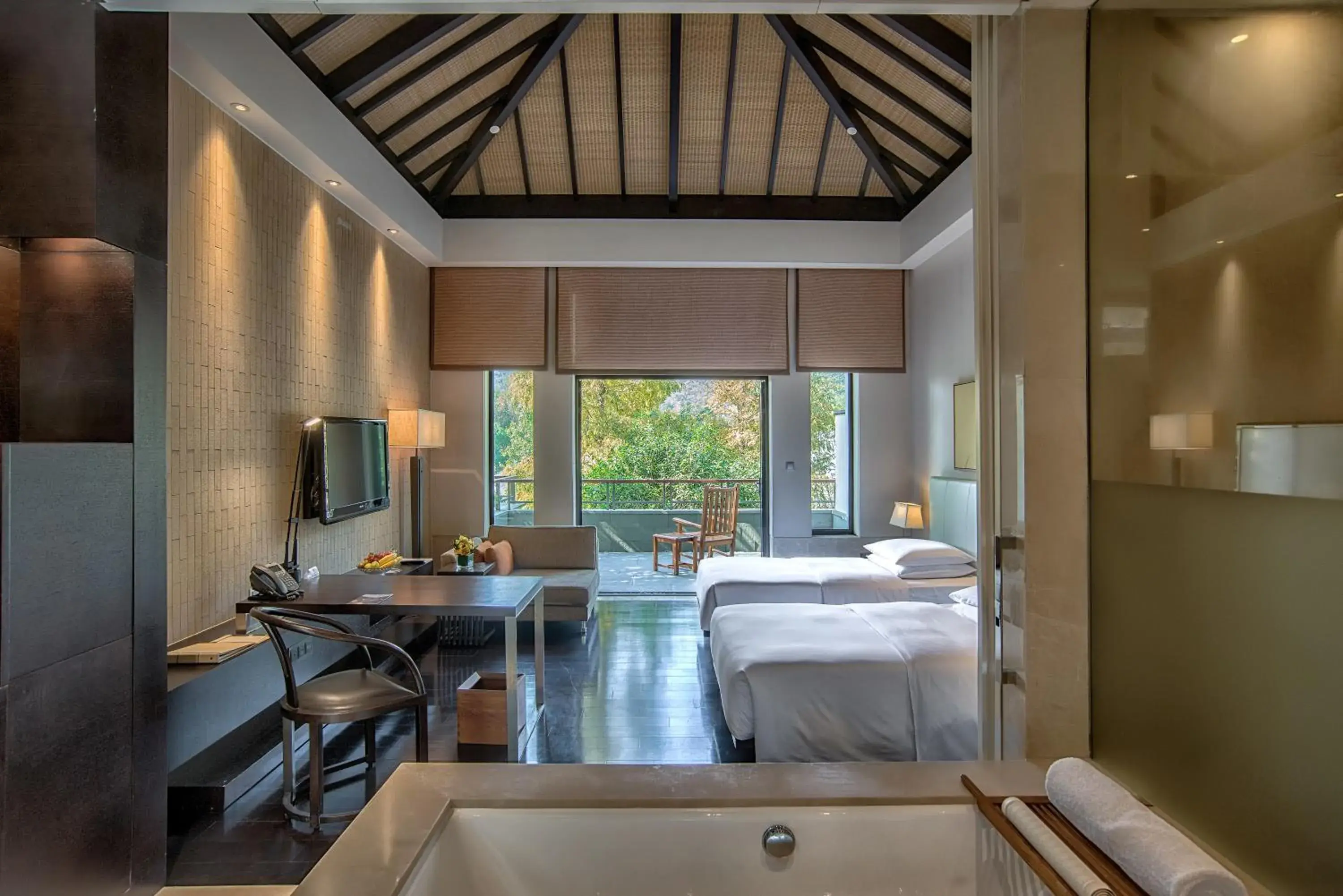 Twin Room with Garden View in Park Hyatt Ningbo Resort & Spa Twin Room with Garden View in Park Hyatt Ningbo Resort & Spa