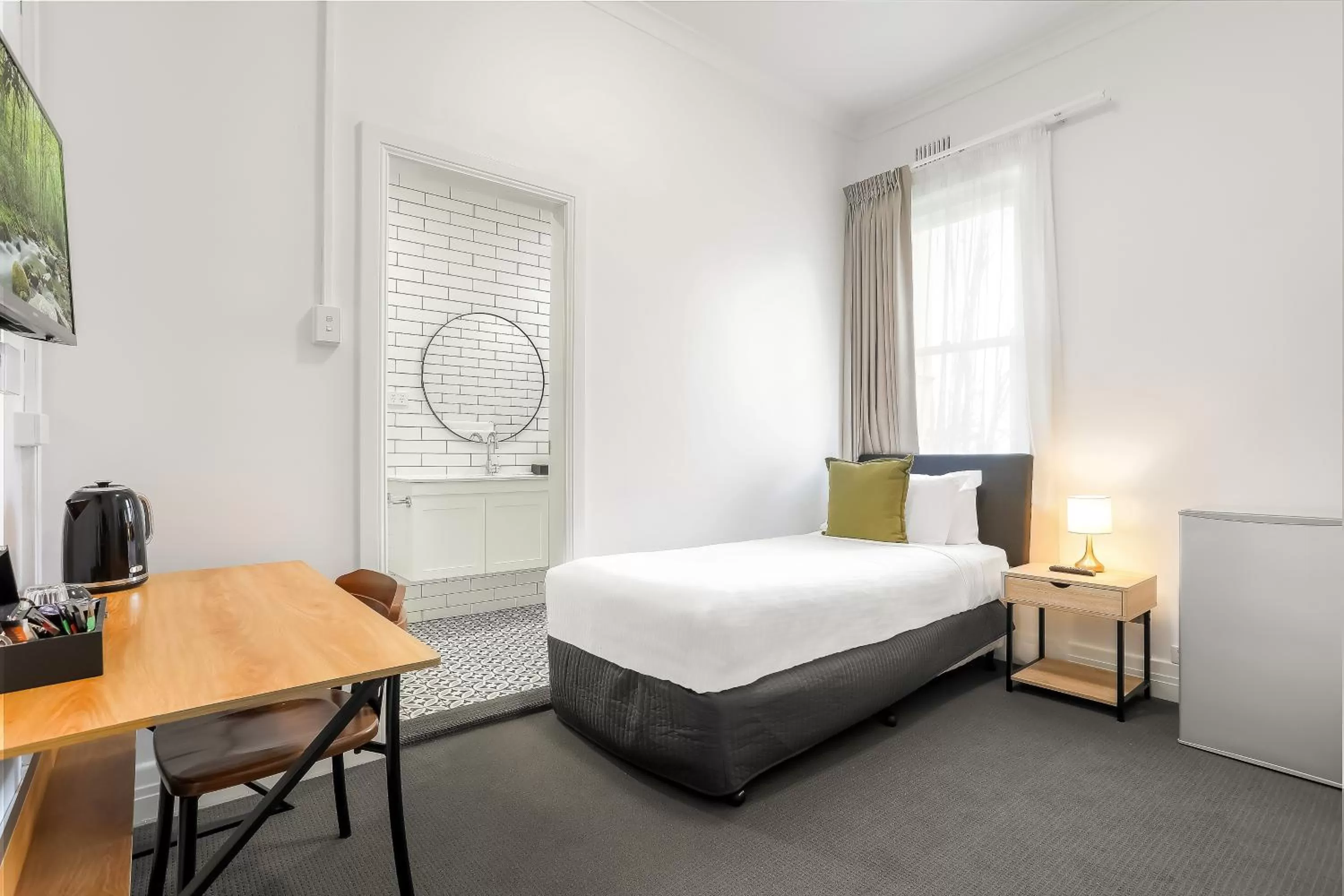 Bed in Grand View Hotel