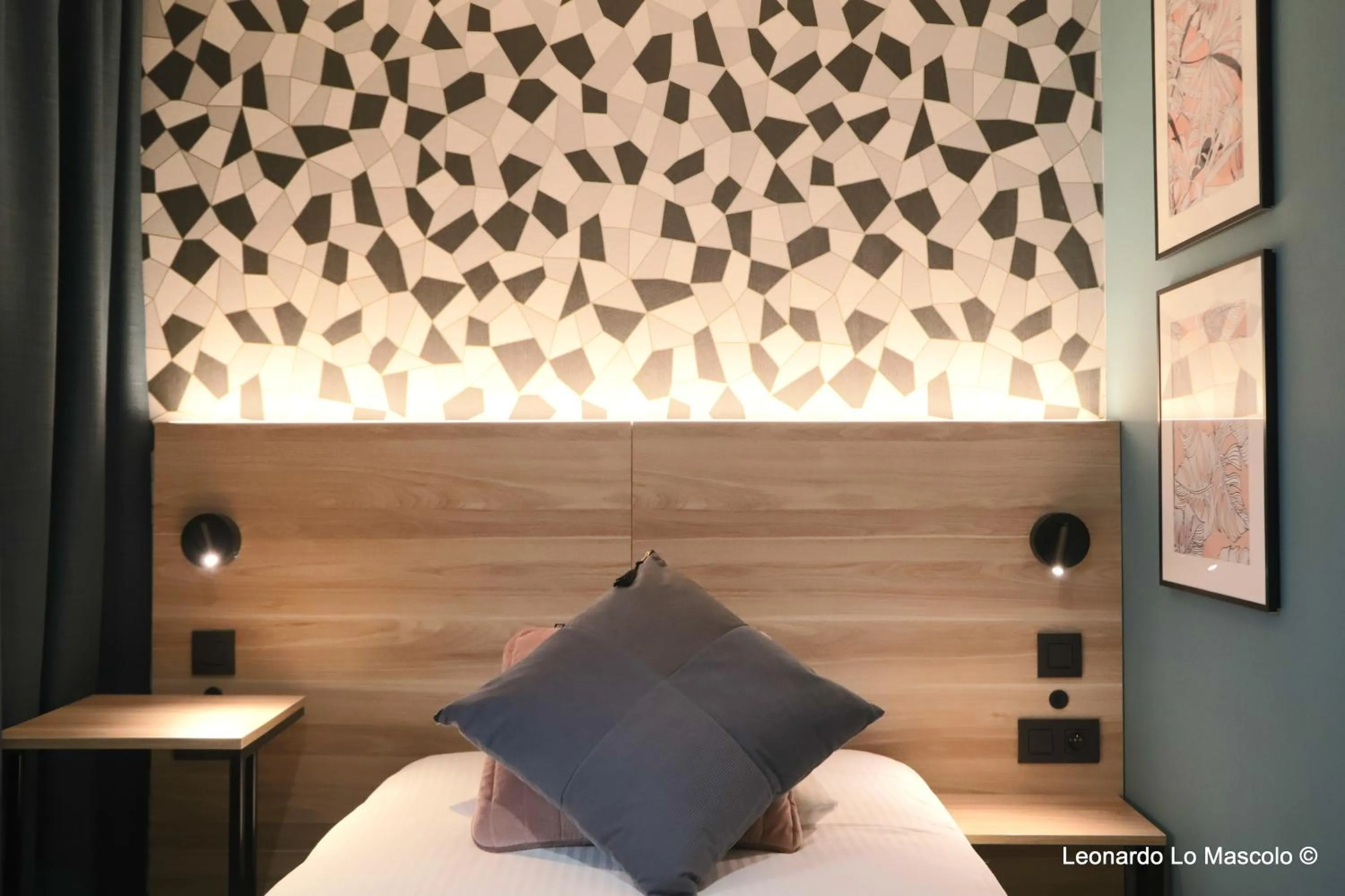 Bed in Univers Hotel Liege-Guillemins