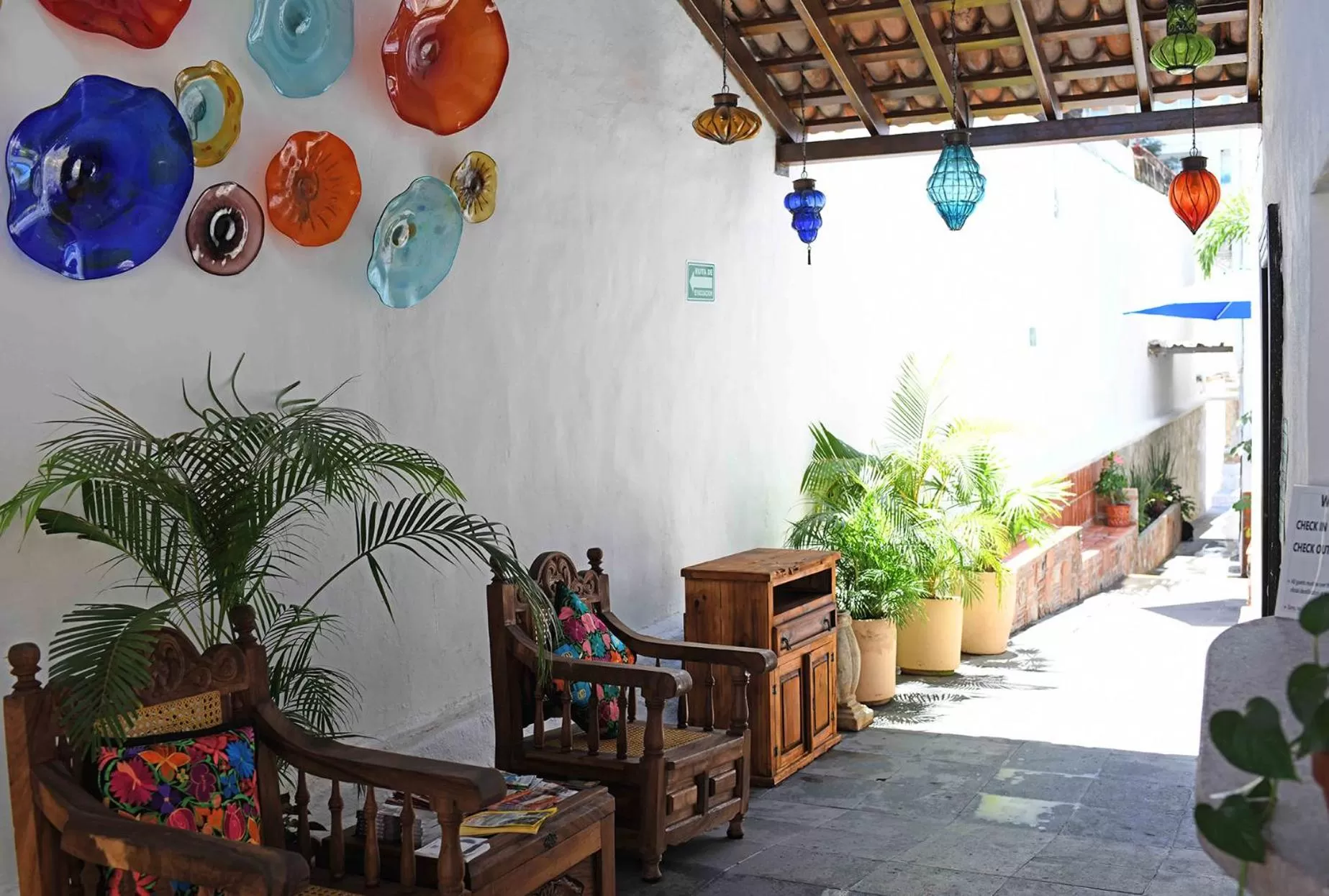 Patio in Petit Hotel Pilitas