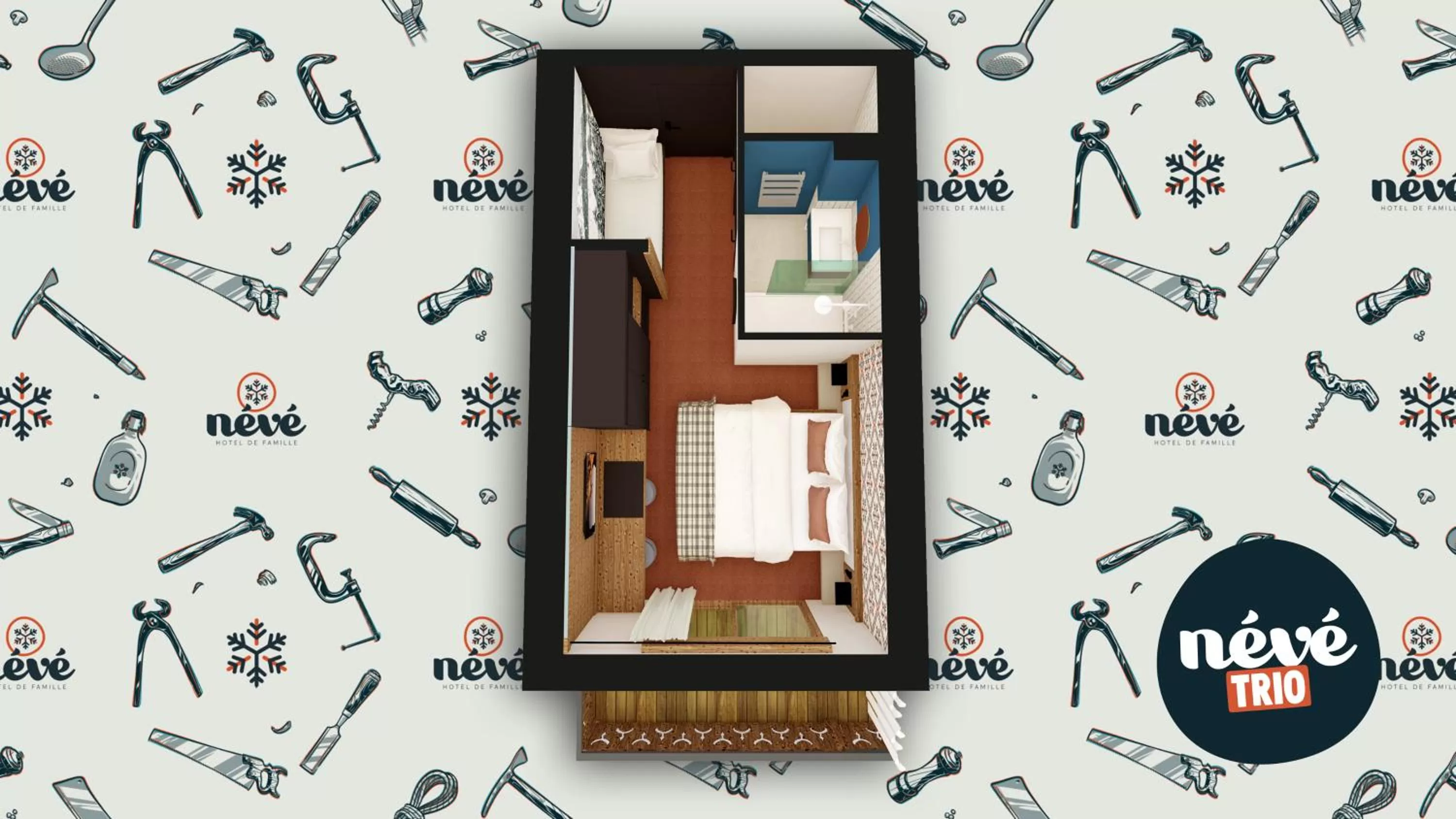 Floor plan in Hôtel Névé