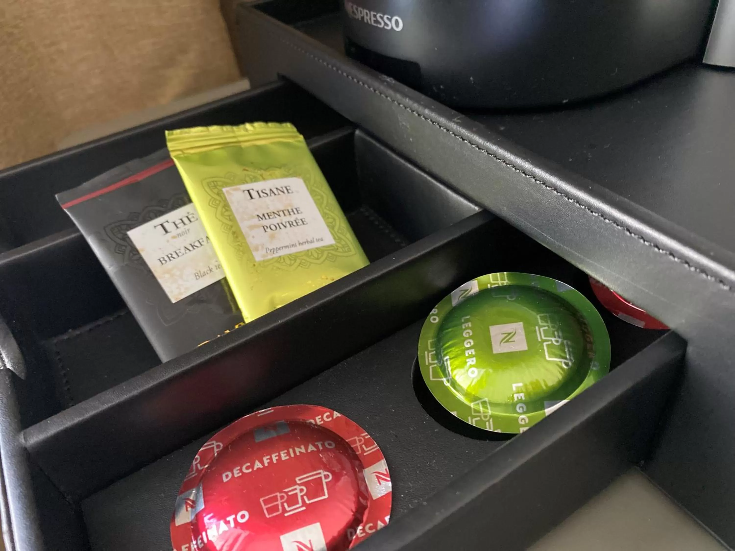 Coffee/tea facilities in Logis Hôtel Marguerite