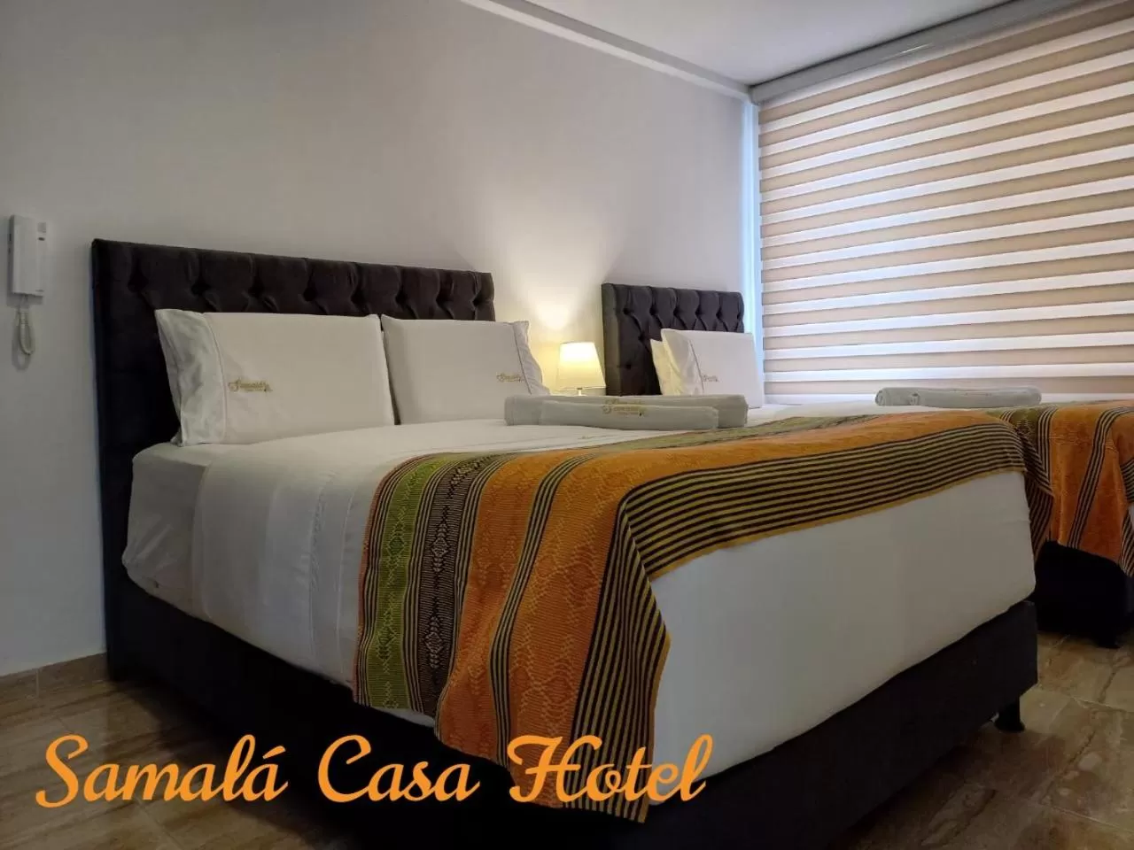 Bed in Samalá Casa Hotel